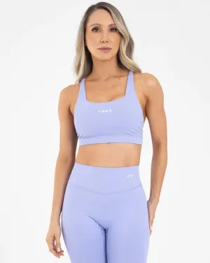Top manga sisa cross strips azul hortensia sporty FIBER