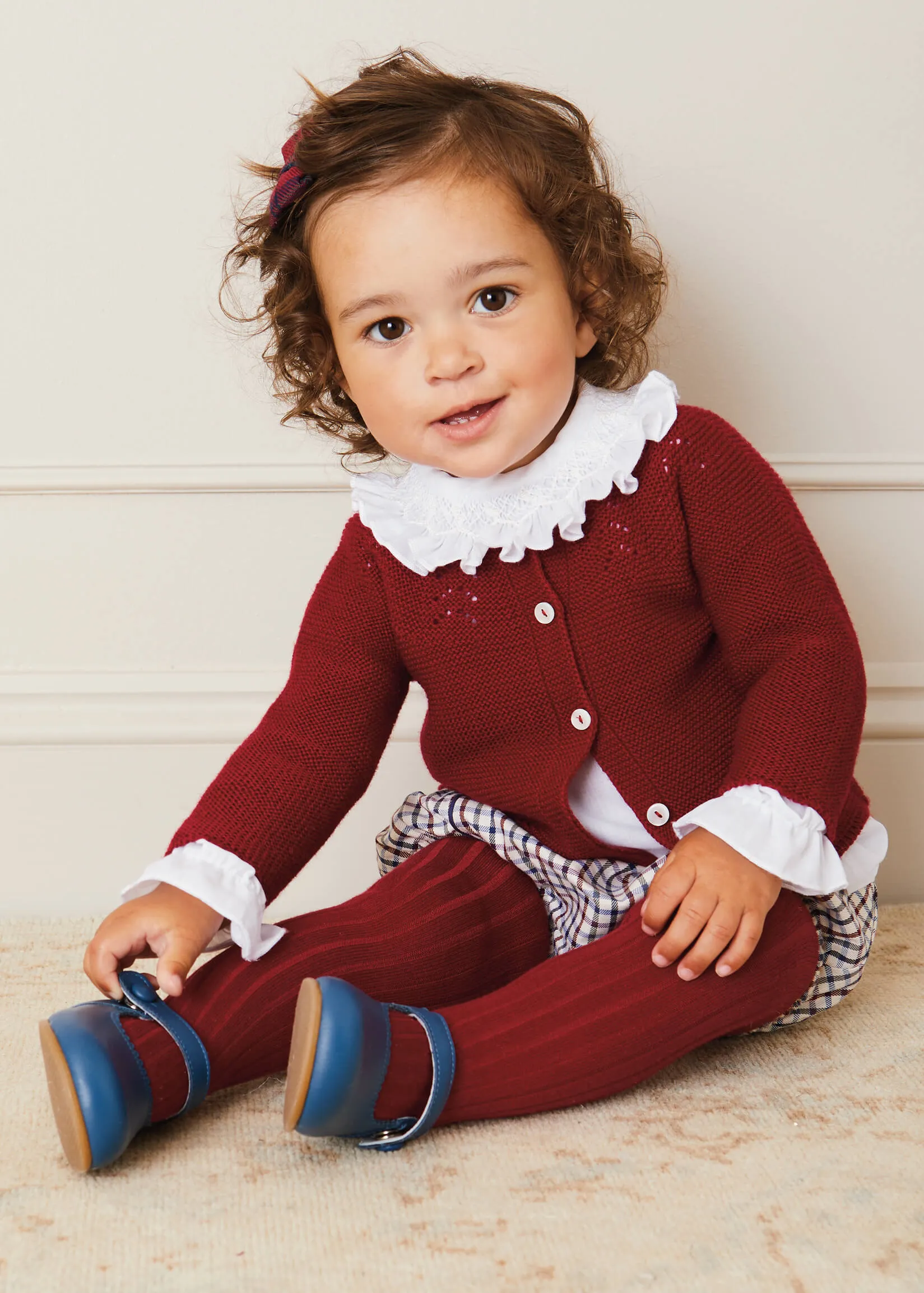 Traditional Hand Smocked Blouse in Off White (0-12mths)