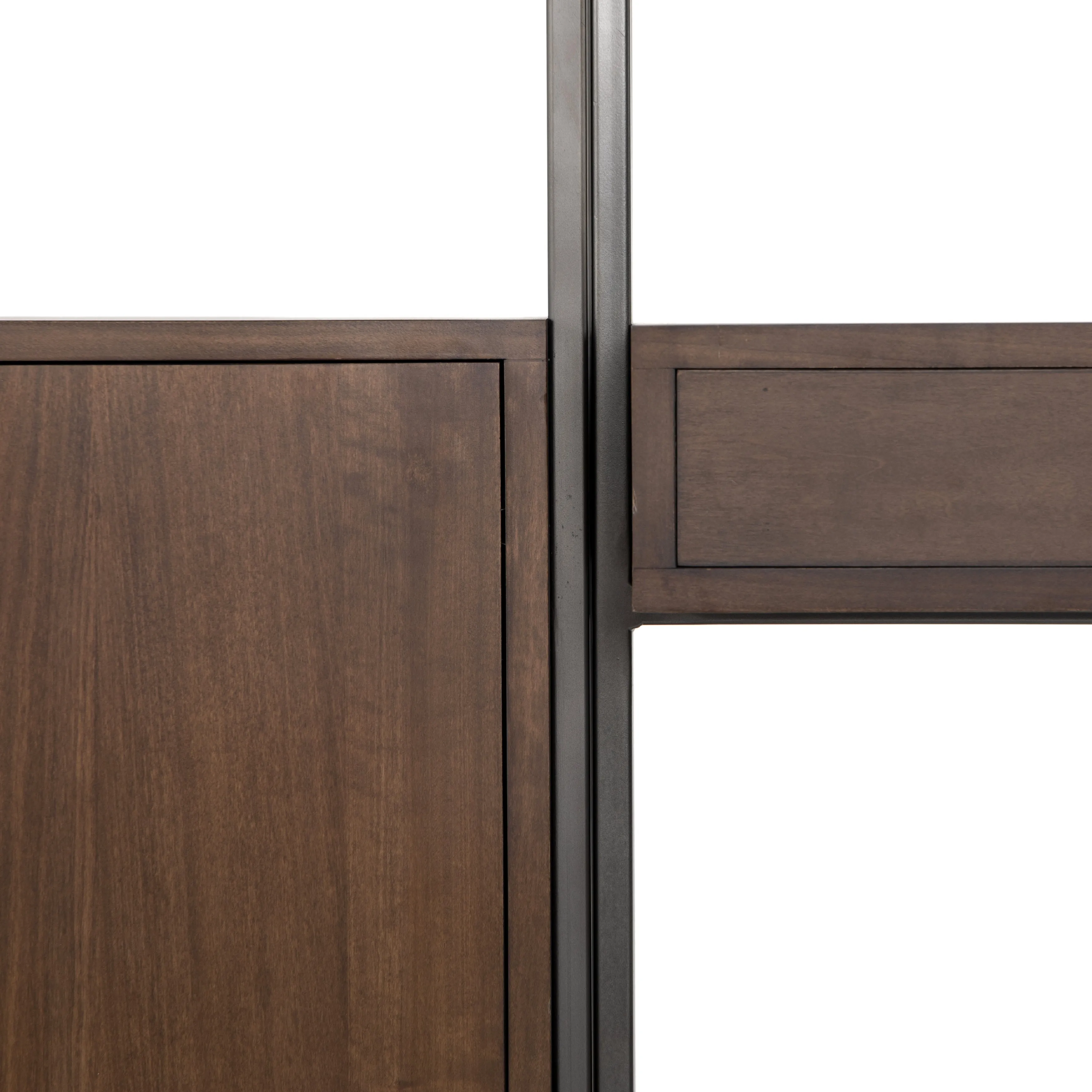 Trey Modular Wall Desk with 1 Bookcase - Auburn