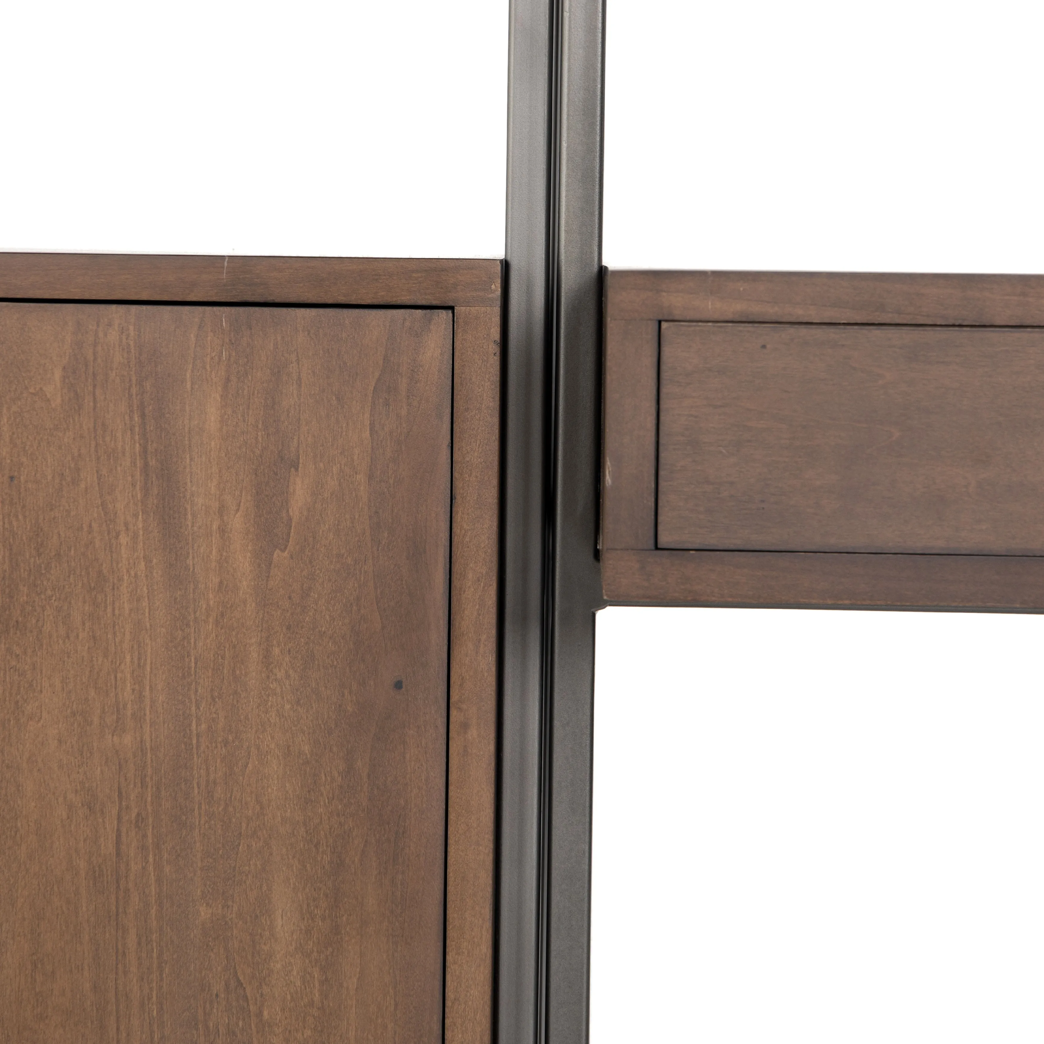 Trey Modular Wall Desk with 2 Bookcases - Auburn