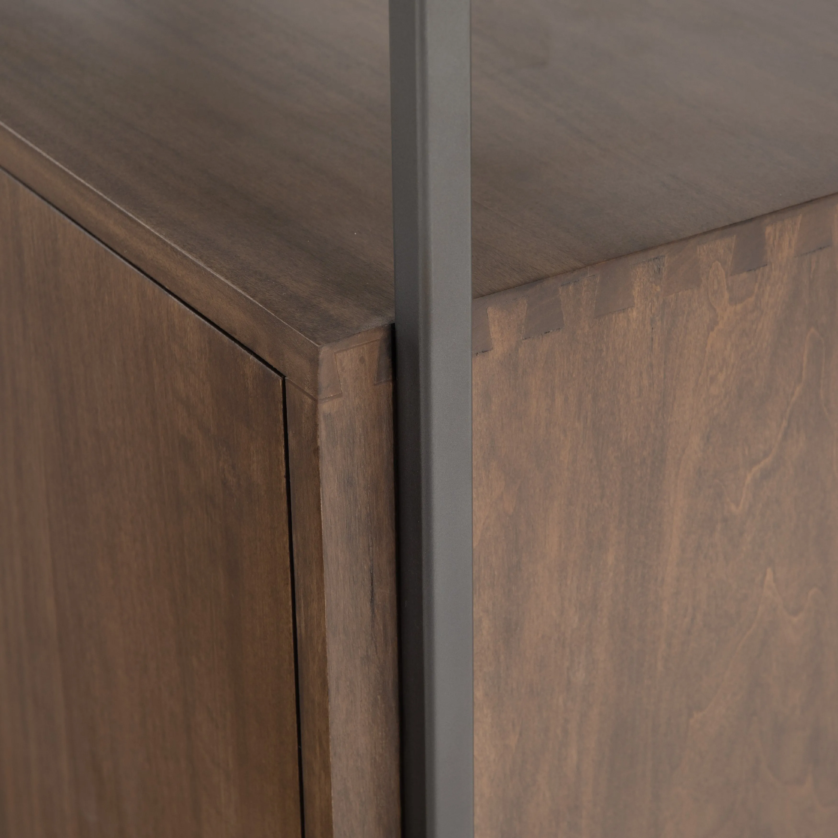 Trey Modular Wall Desk with 2 Bookcases - Auburn