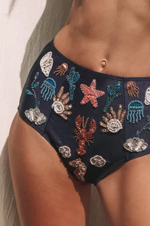 UNDER THE SEA BEADED SPARKLE BLOOMERS - BLUE