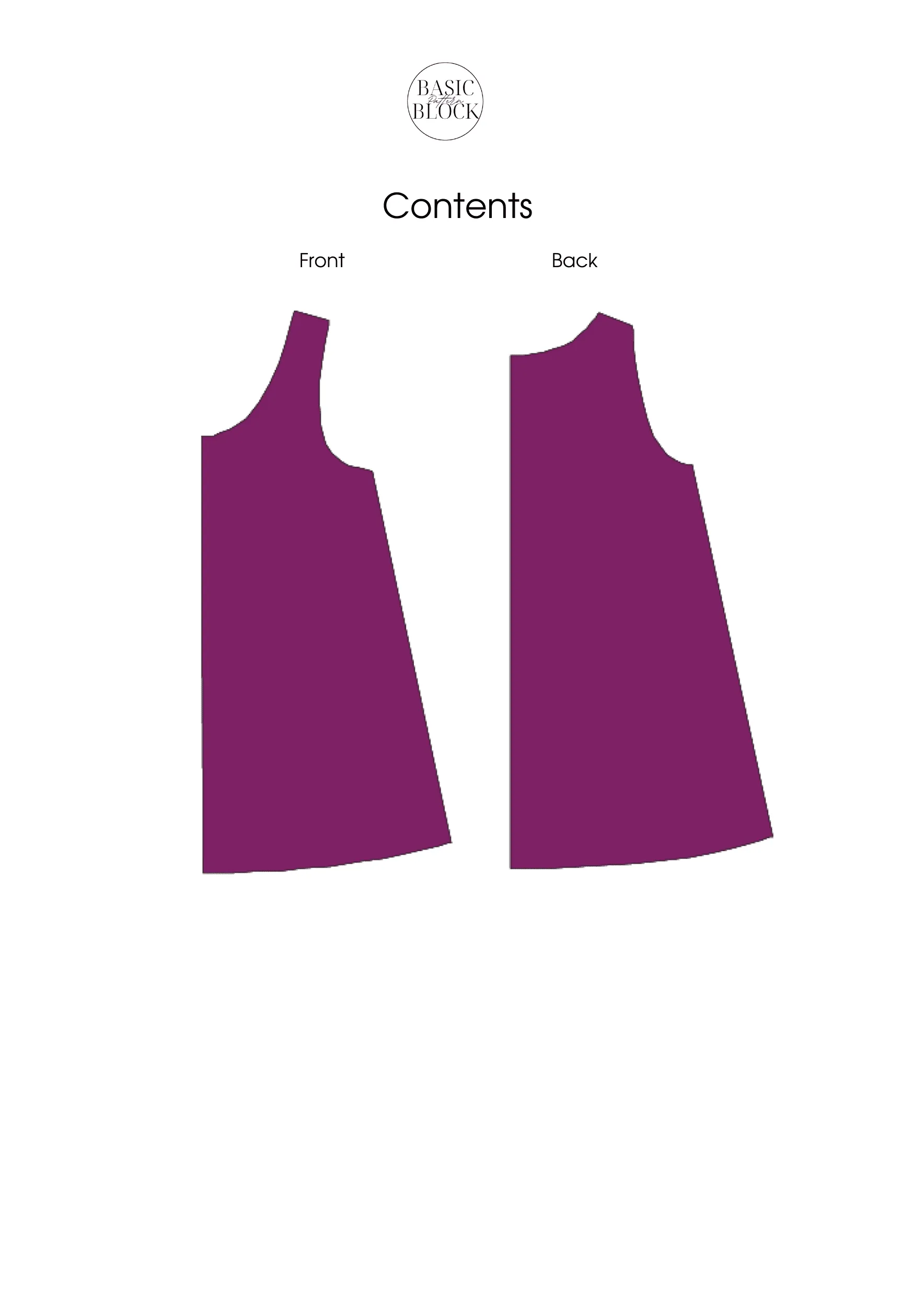Versatile Tank Top Sewing Pattern Block - Sleeveless, Woven, XXS-6XL Fit