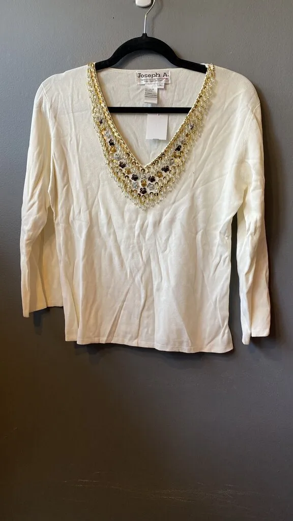 Vintage Beaded Ribbed Tee