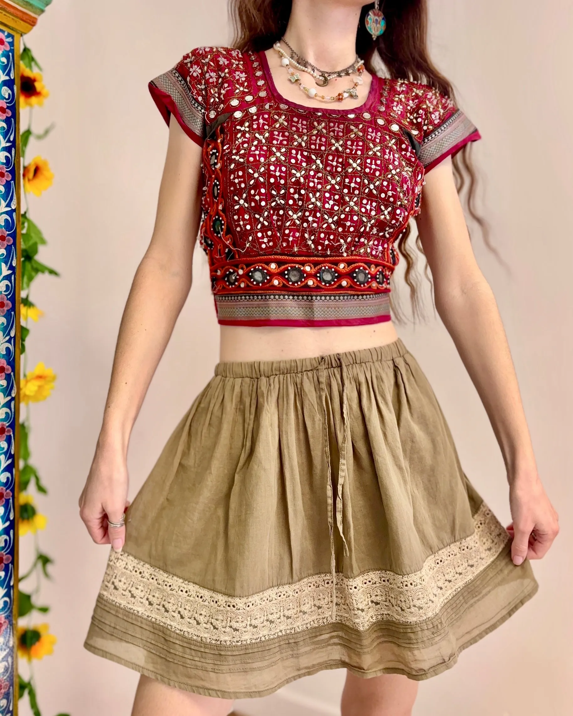 Vintage Indian Embroidered Top