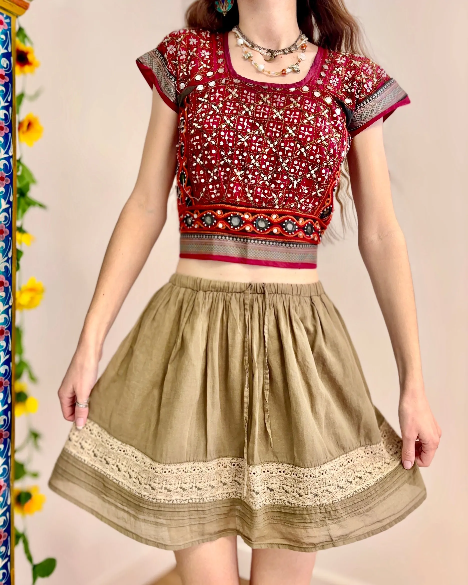 Vintage Indian Embroidered Top