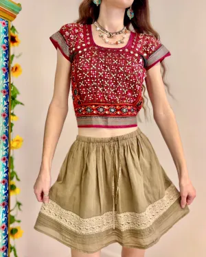 Vintage Indian Embroidered Top
