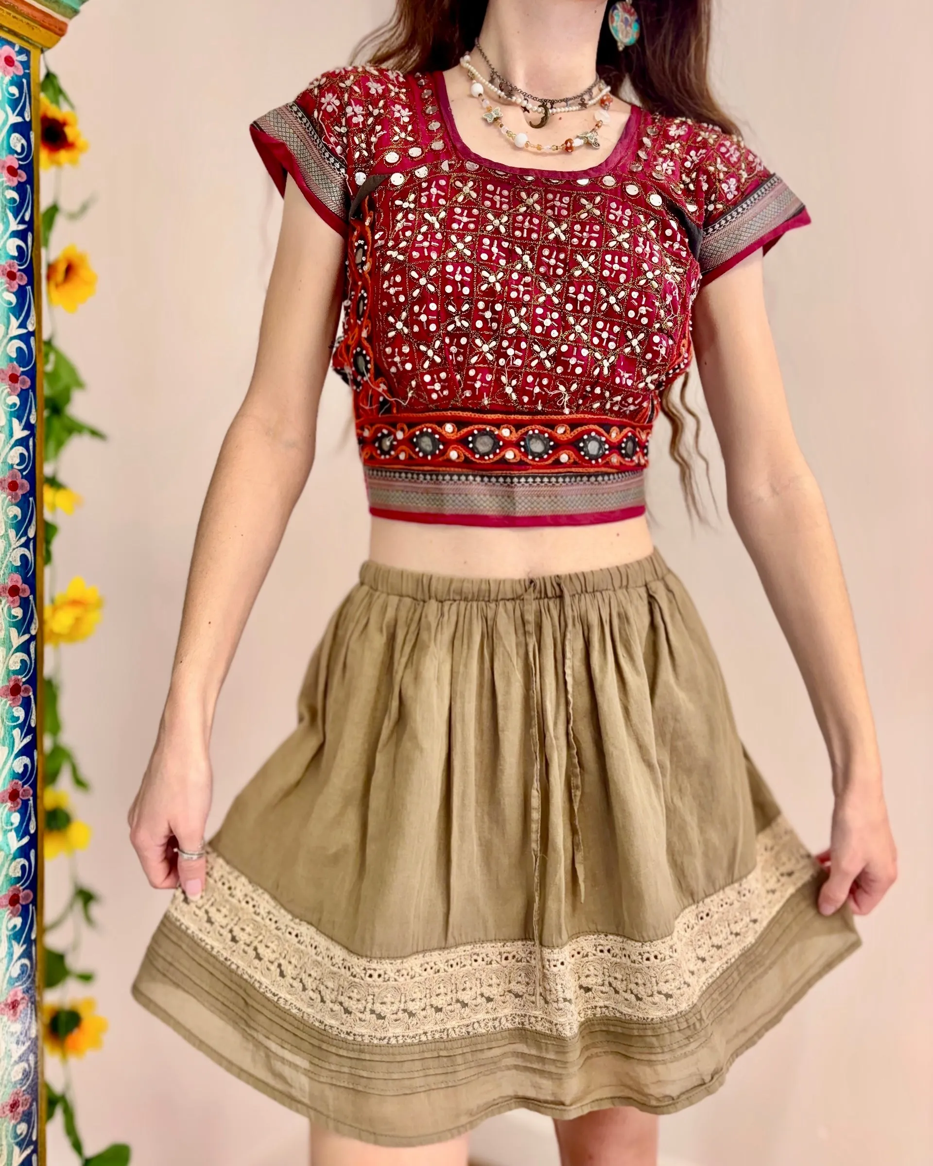 Vintage Indian Embroidered Top