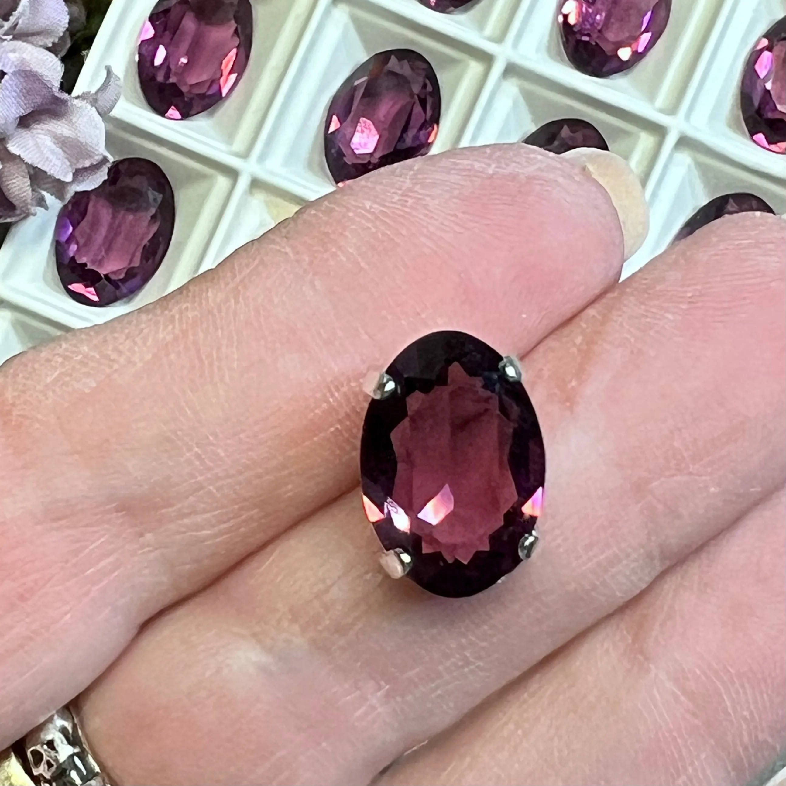 Vintage Transparent Amethyst, 1 Piece Genuine Swarovski Crystal, 16x11mm 4100 Oval, with or without Setting
