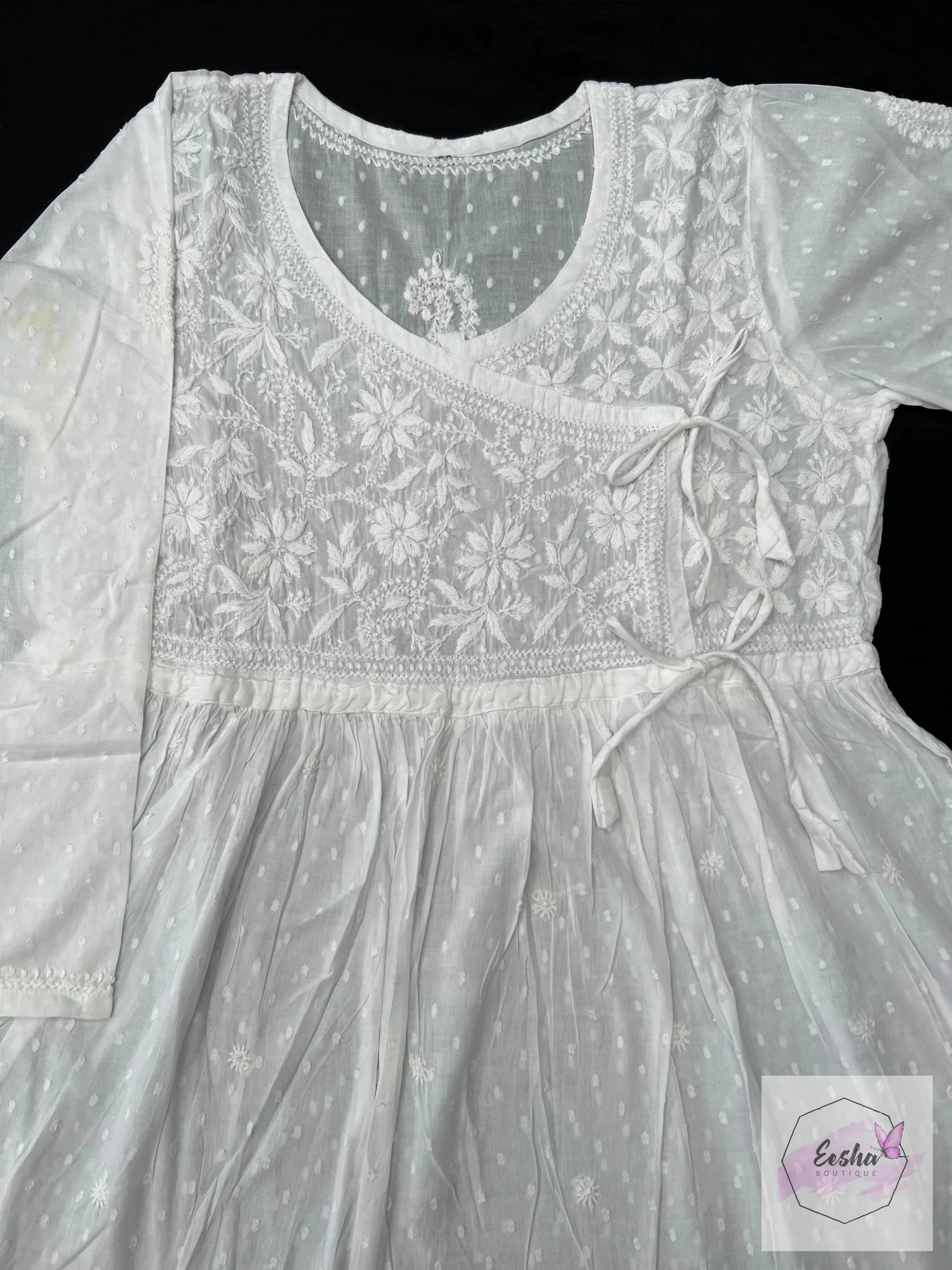 Violet- Indian White Short Top