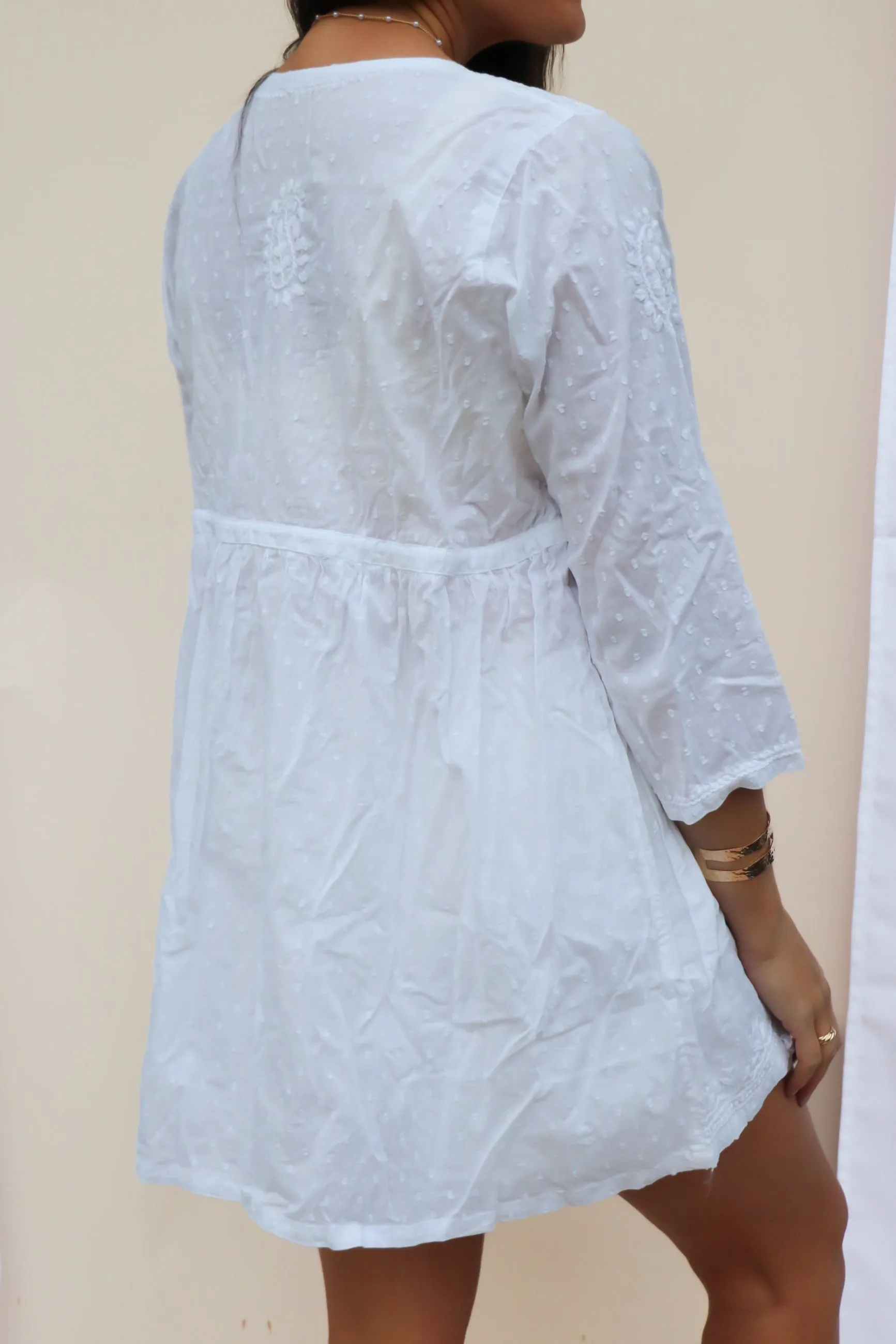 Violet- Indian White Short Top