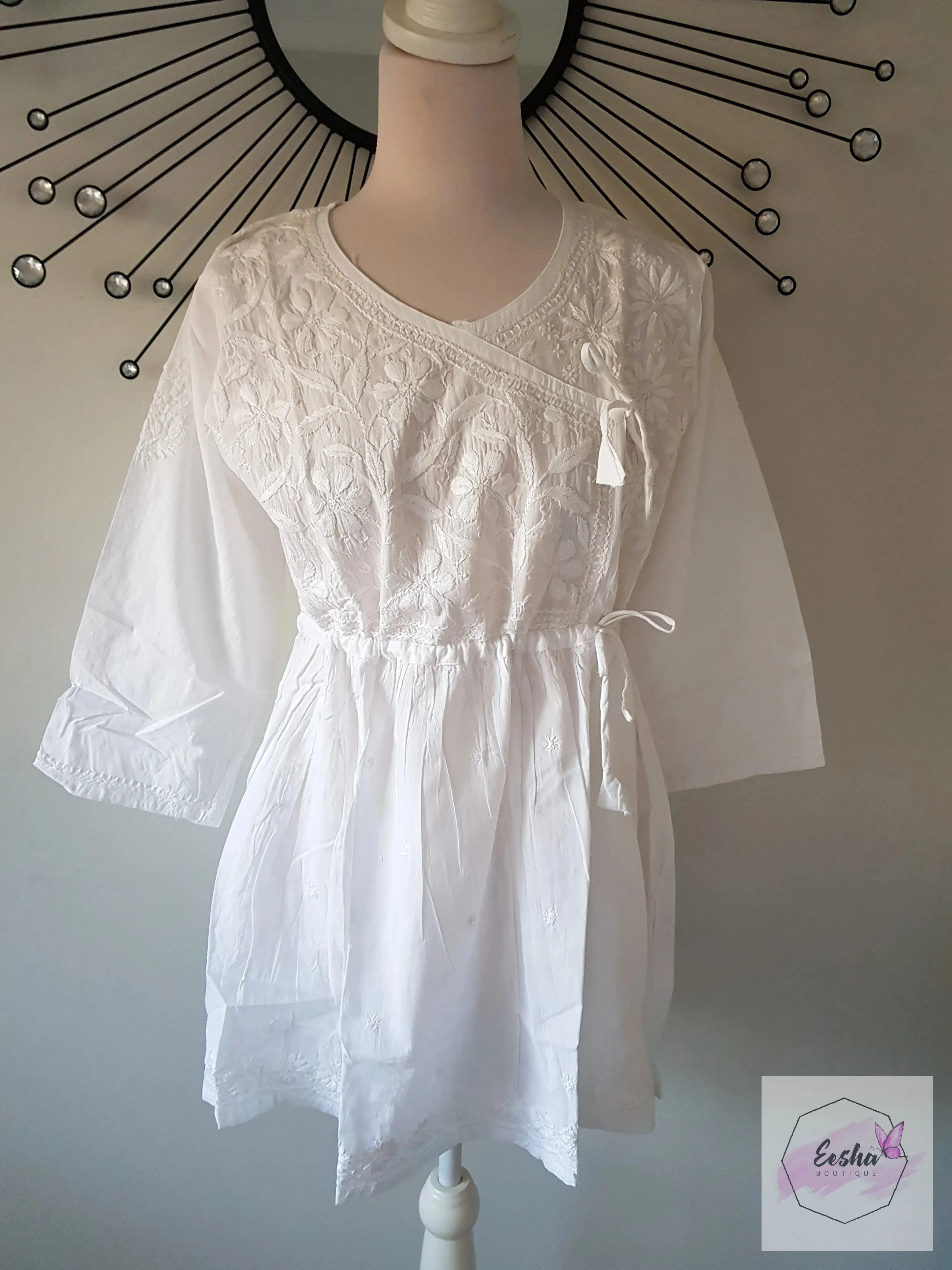 Violet- Indian White Short Top