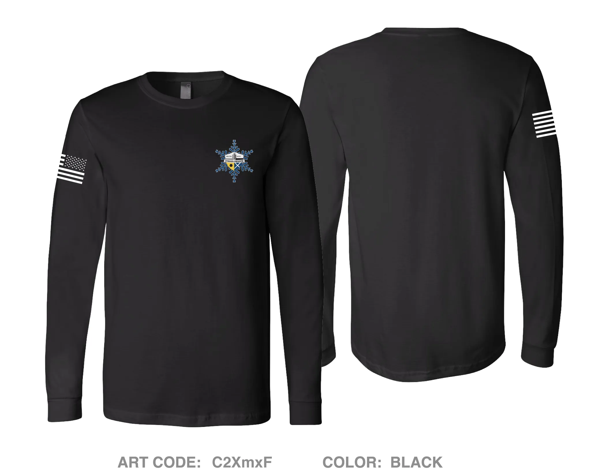 Walter Reed National Military Medical Center Internal Medicine Comfort Unisex Cotton LS Tee - C2XmxF