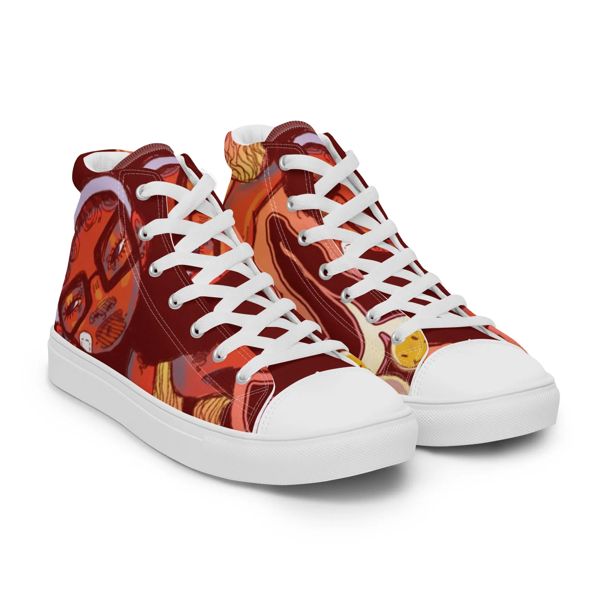 [Way More Than A Penny For My Thoughts] Men’s High Top Canvas Sneakers