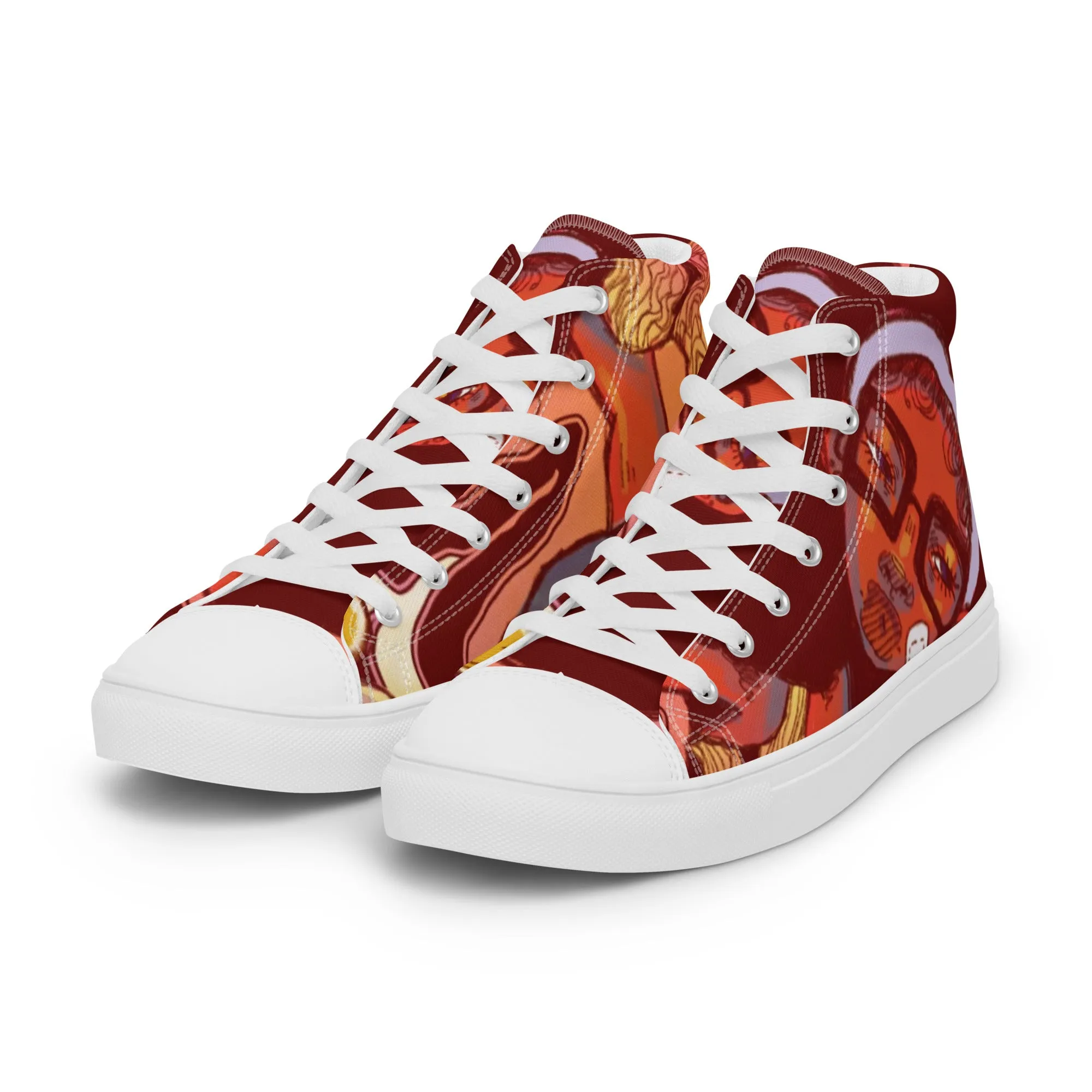 [Way More Than A Penny For My Thoughts] Men’s High Top Canvas Sneakers