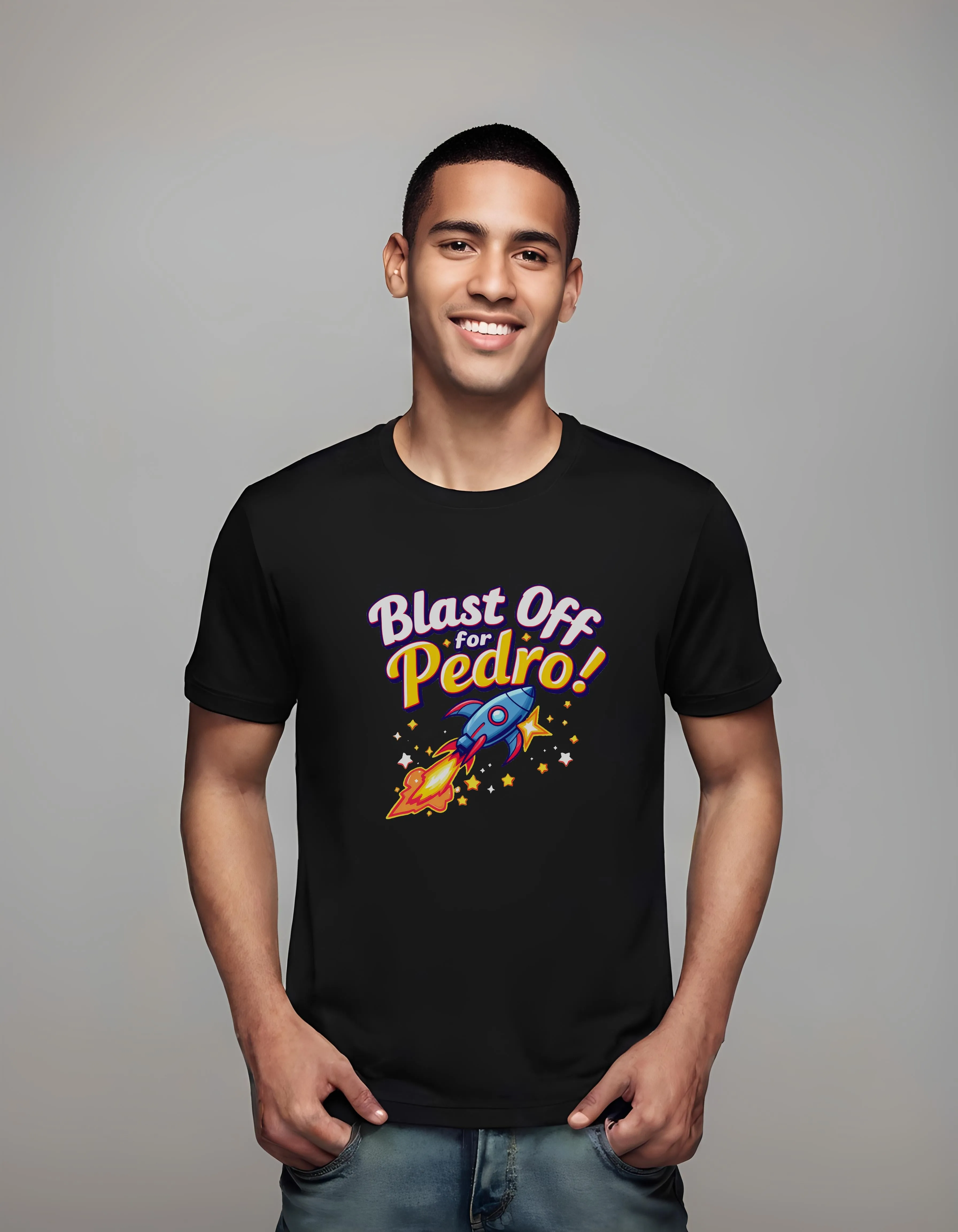 Whimsical Rocket Ship Blast Off | Classic T-Shirt (Unisex)