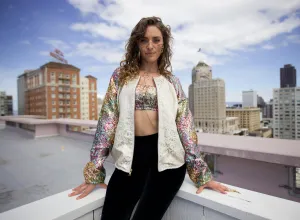 White and Gold Iridescent Jacket