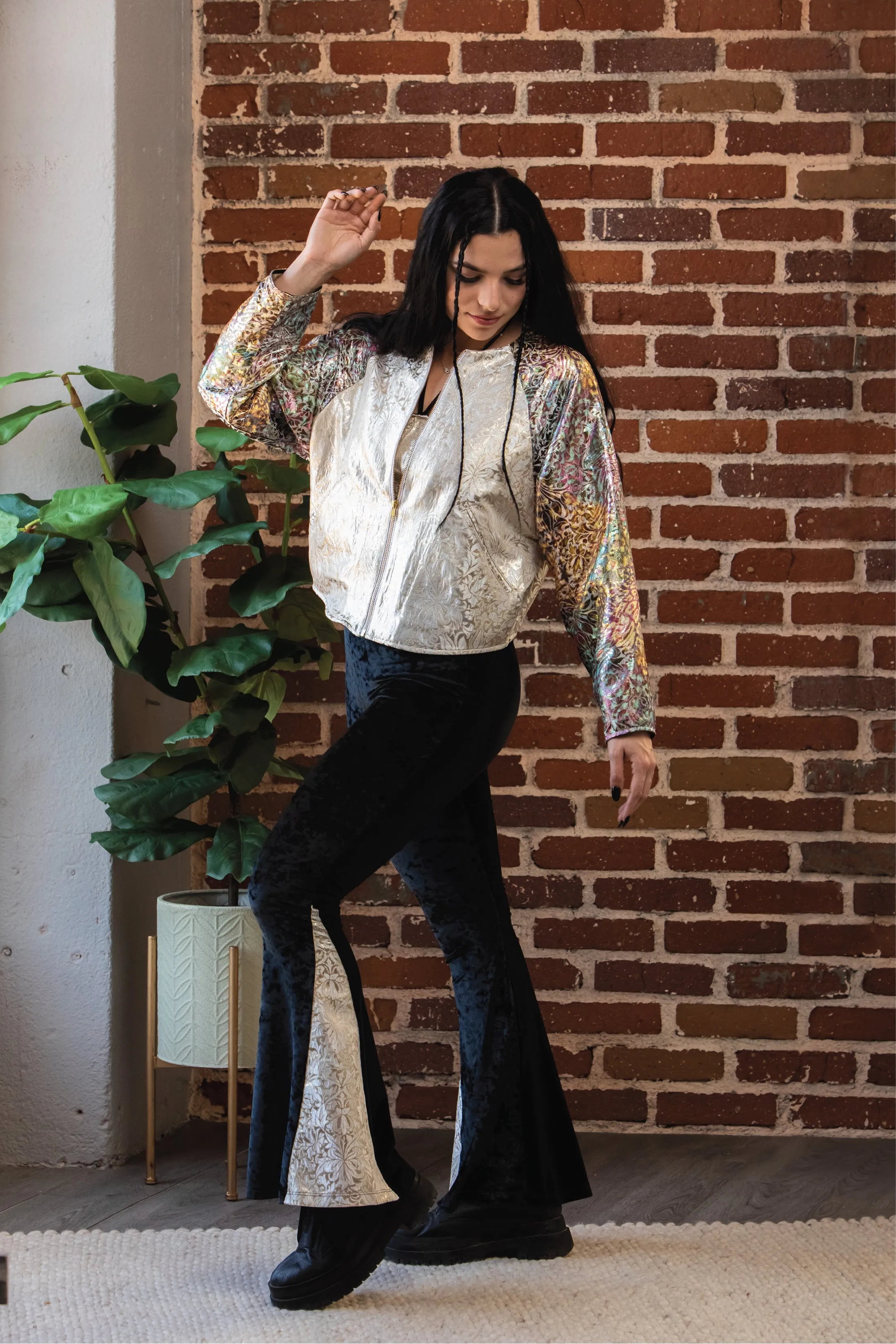 White and Gold Iridescent Jacket