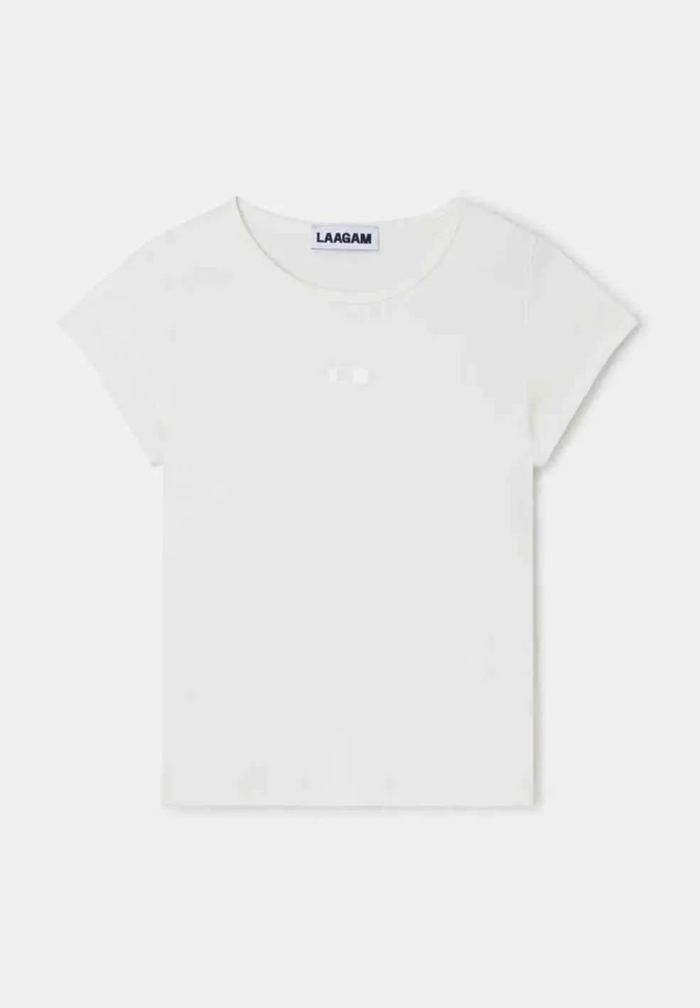 White Embroidered Baby Logo Tee