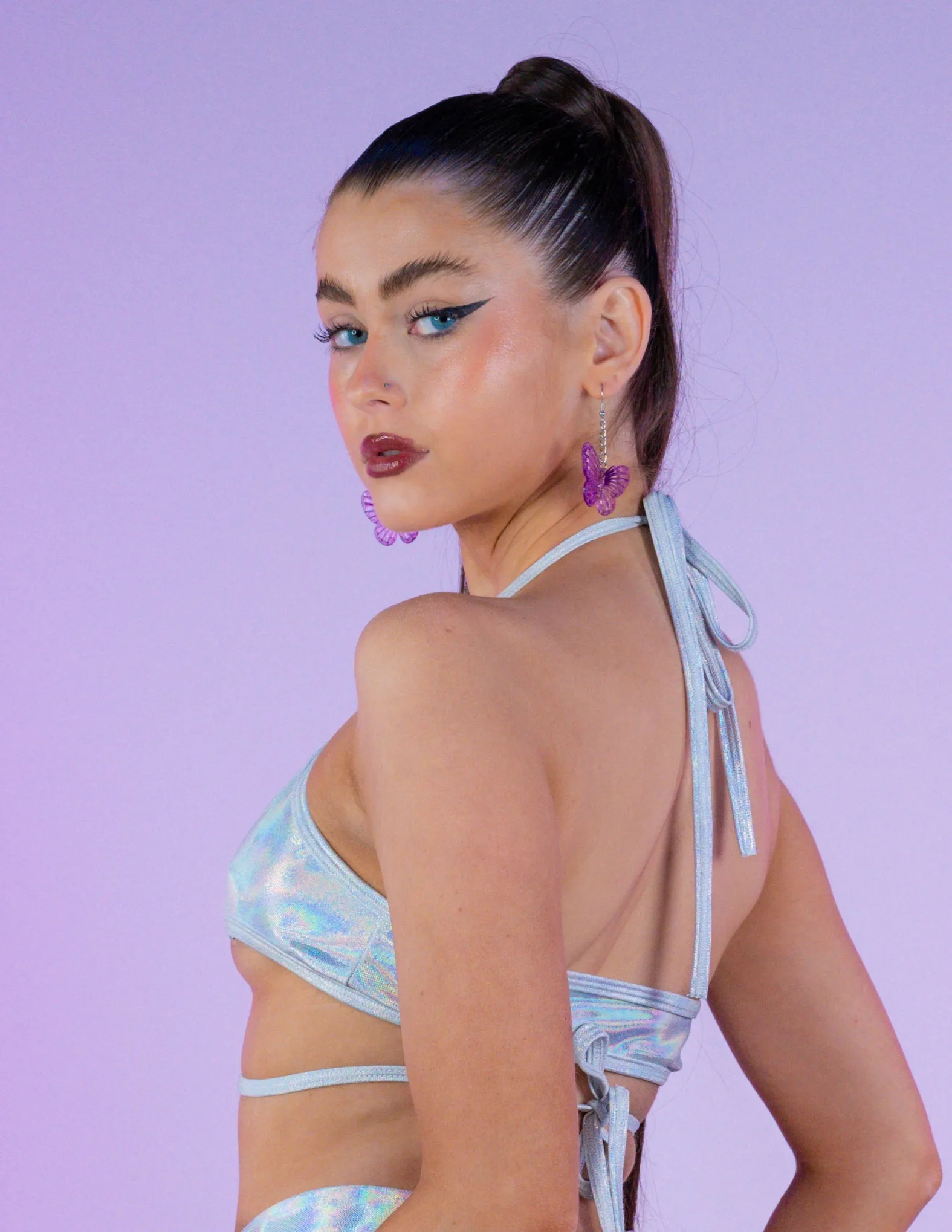 White Spectrum Underboob Top