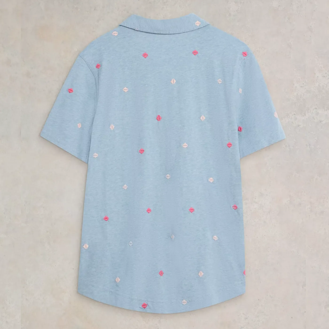 White Stuff Penny Pocket Embroidered Shirt | Blue