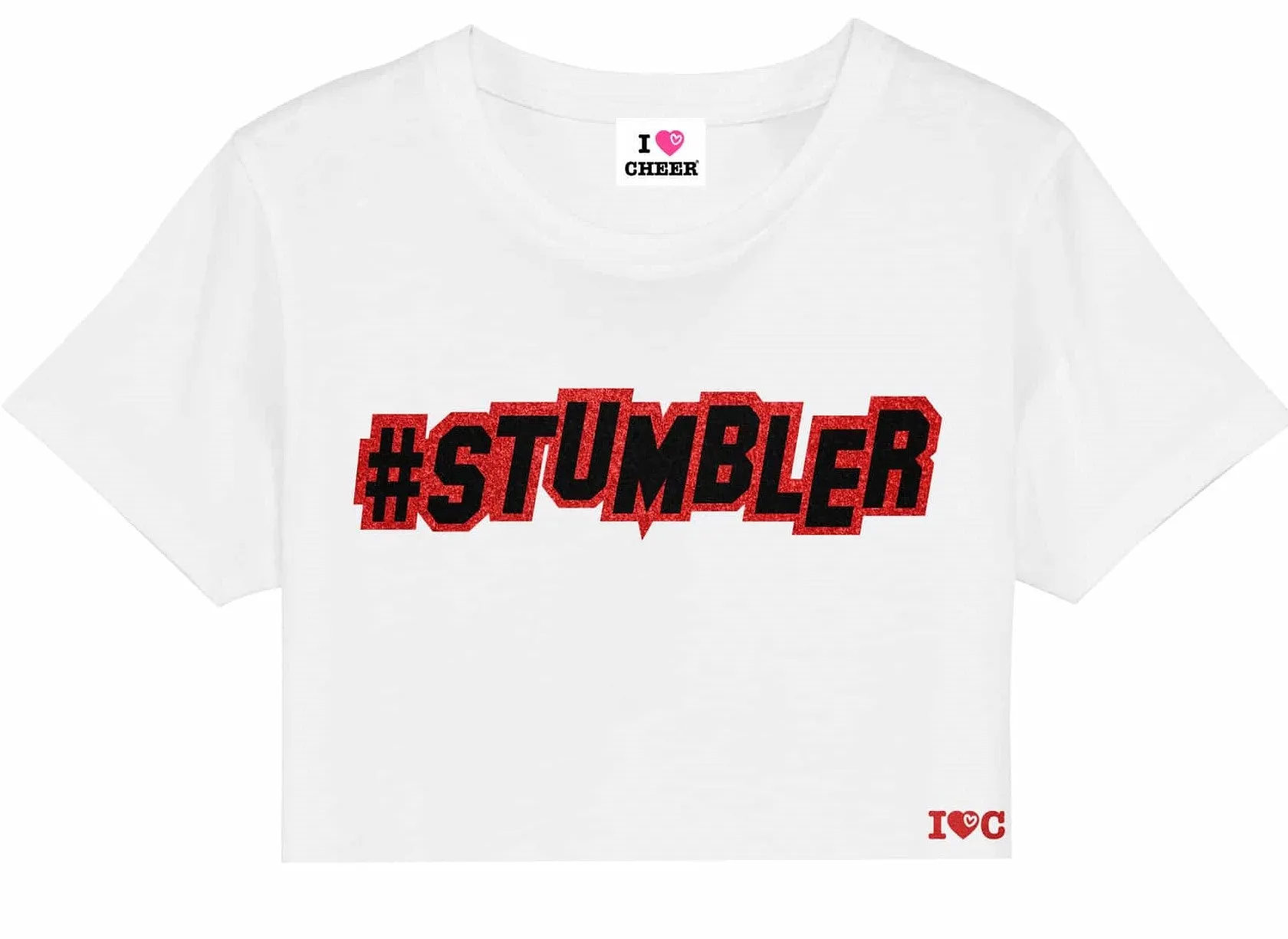 White #Stumbler Cropped T-Shirt