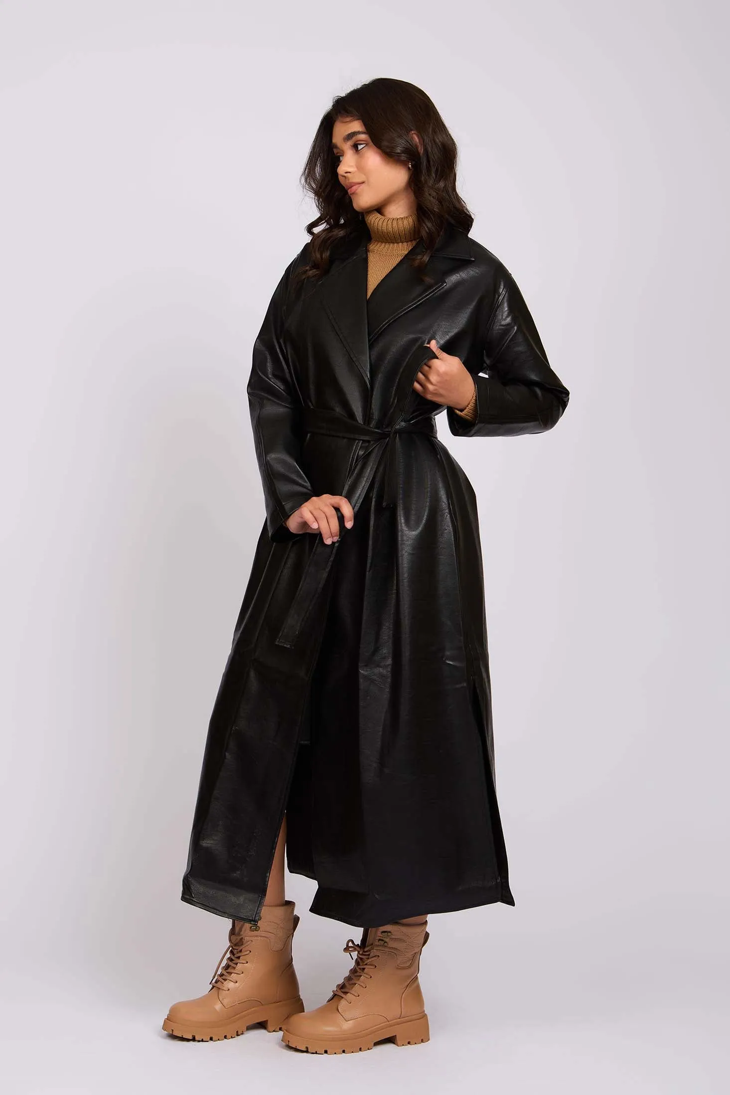 Women Pullover High Neck Black
