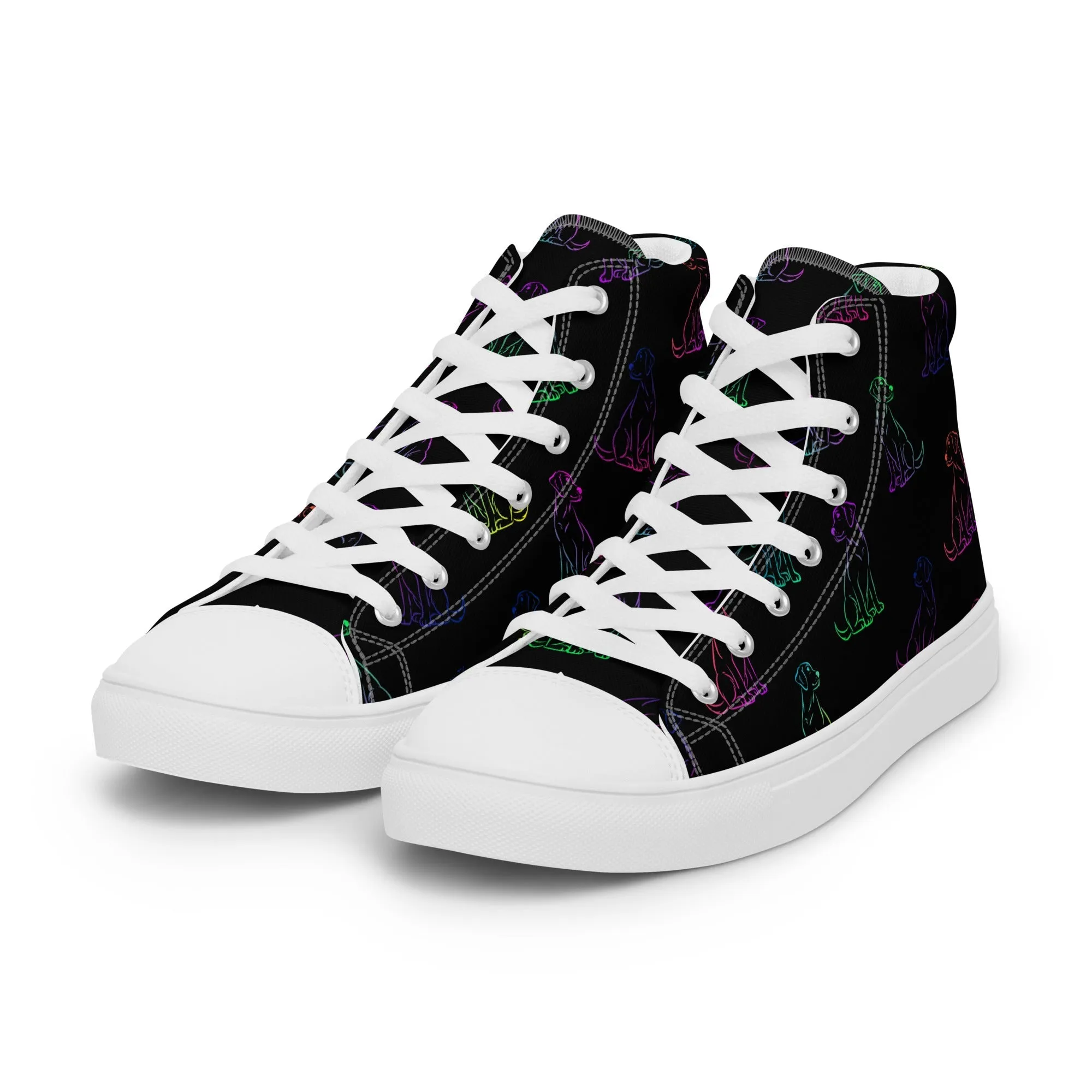 Women’s Black Rainbow Dog Sneakers