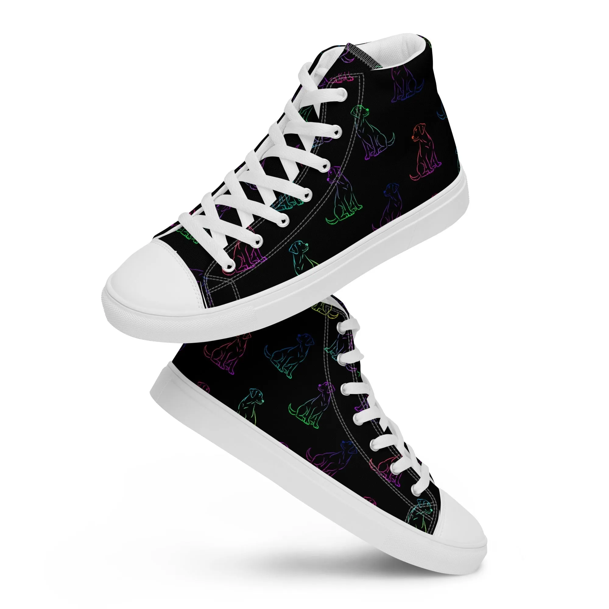 Women’s Black Rainbow Dog Sneakers