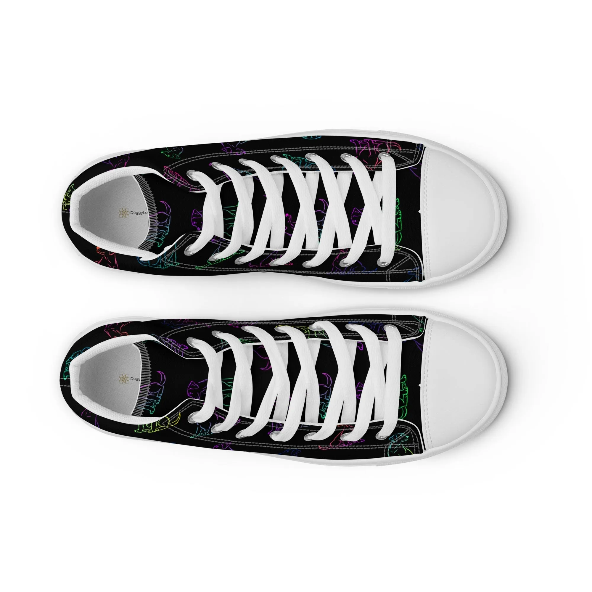 Women’s Black Rainbow Dog Sneakers