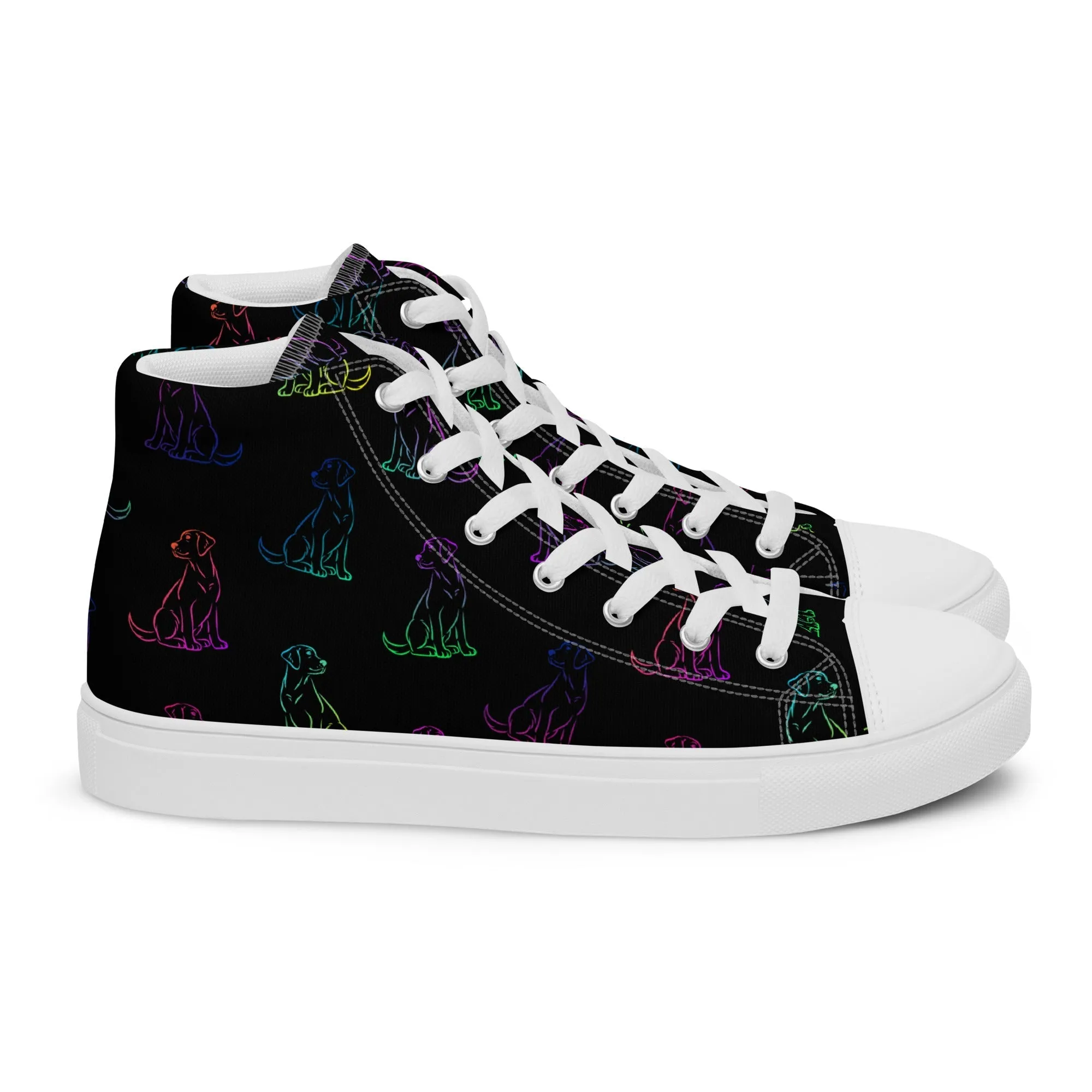 Women’s Black Rainbow Dog Sneakers