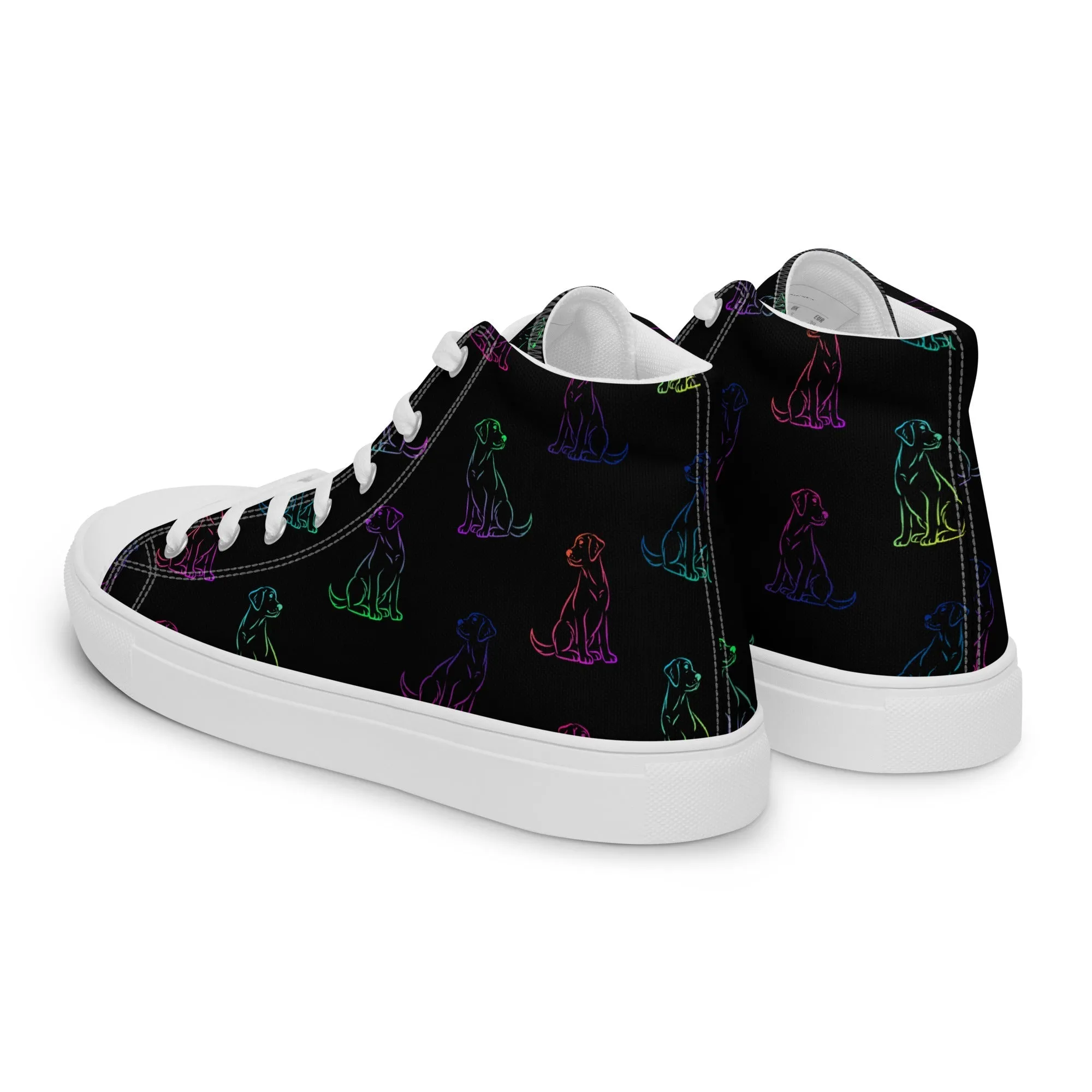 Women’s Black Rainbow Dog Sneakers