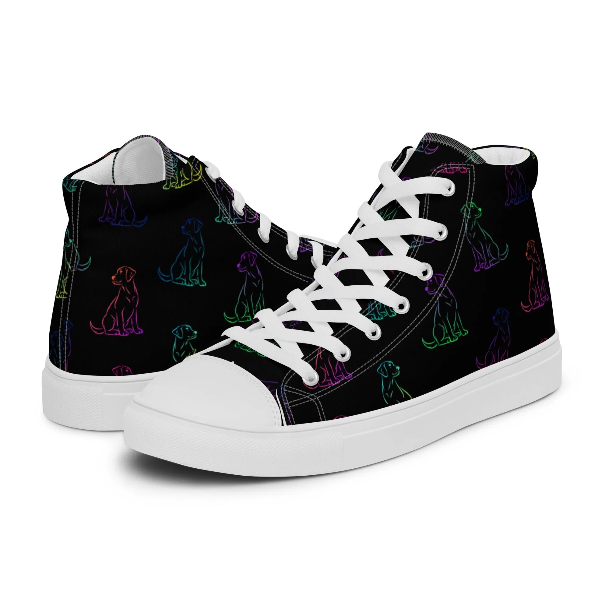 Women’s Black Rainbow Dog Sneakers