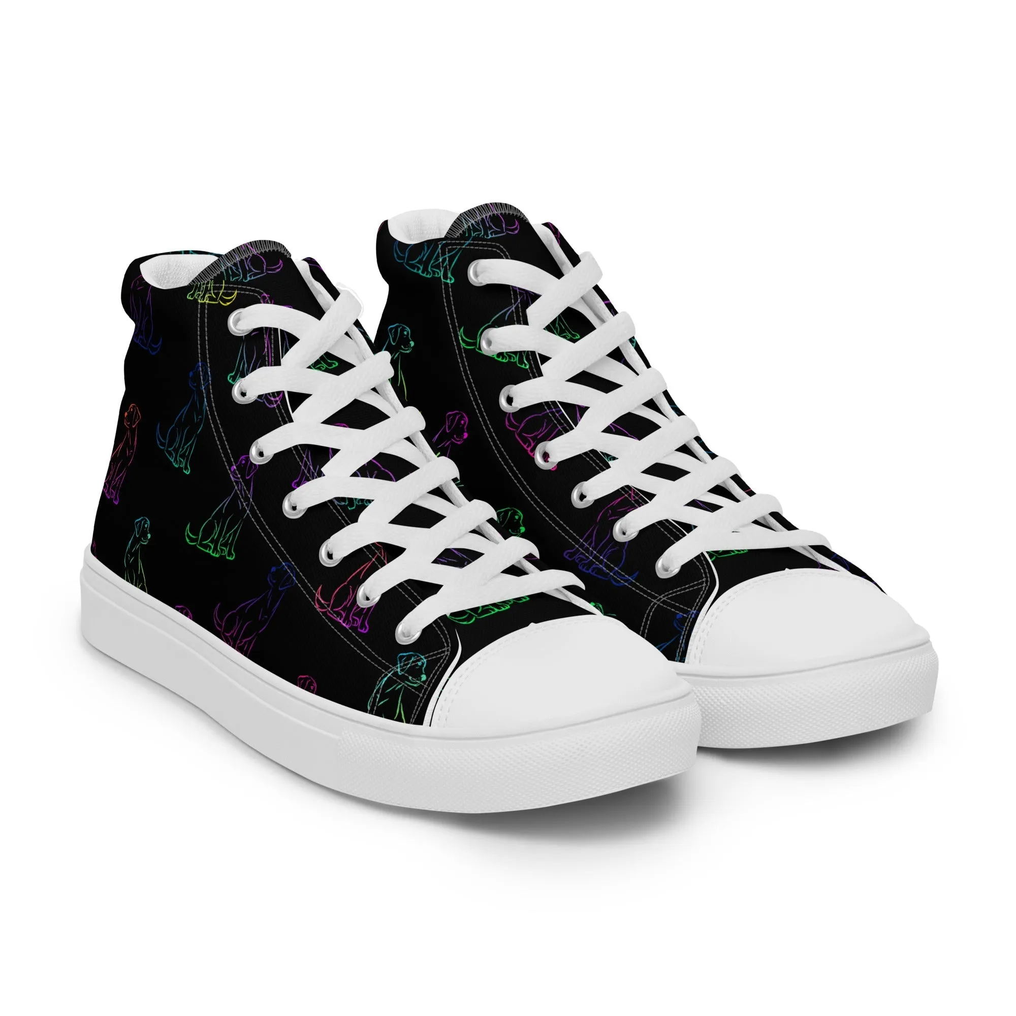 Women’s Black Rainbow Dog Sneakers