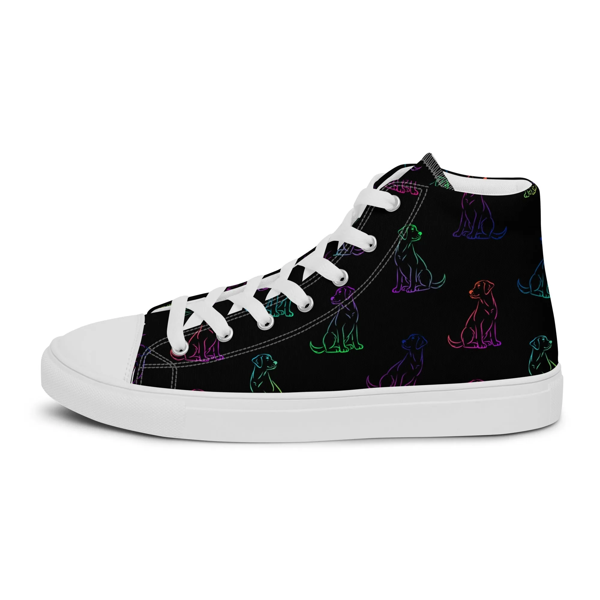 Women’s Black Rainbow Dog Sneakers
