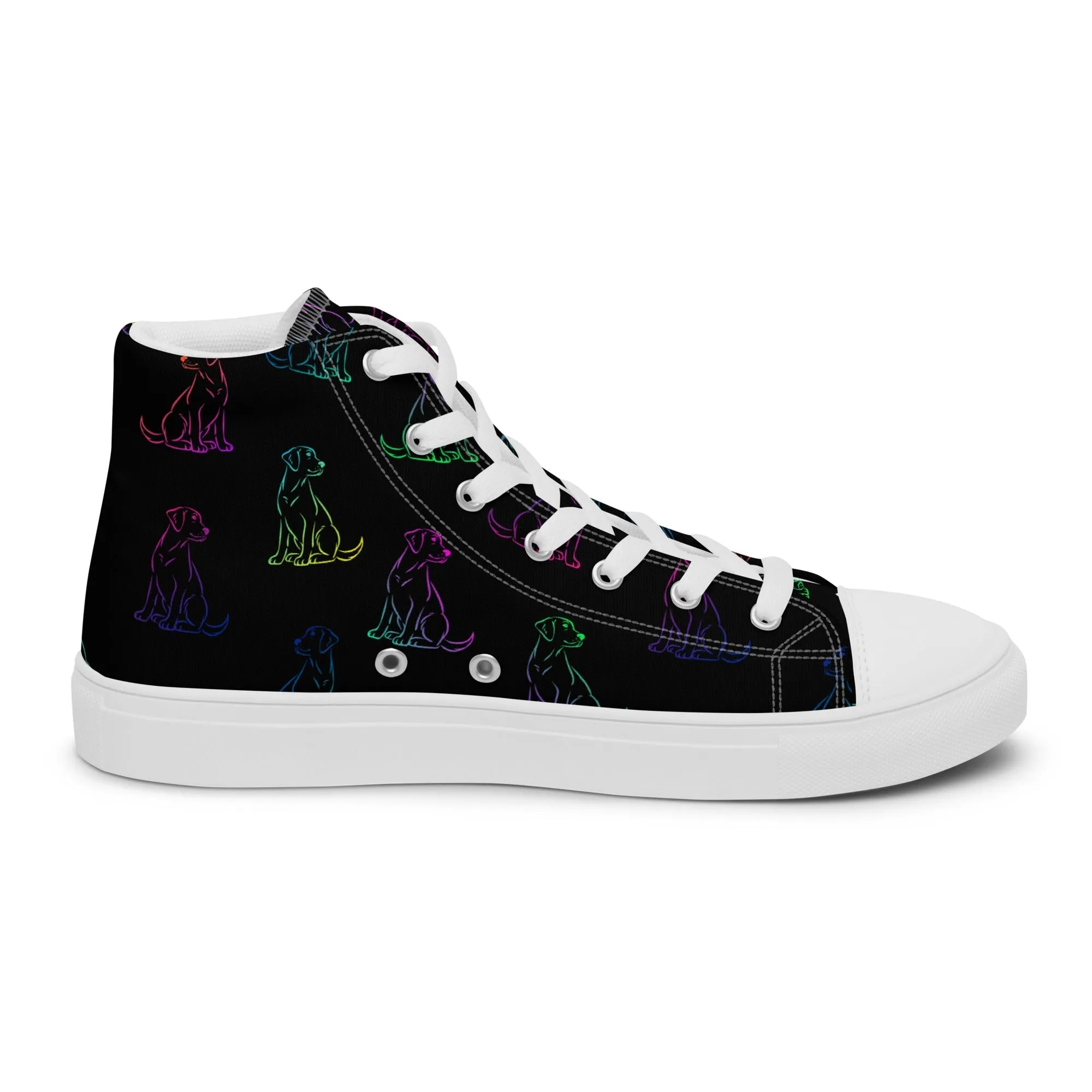 Women’s Black Rainbow Dog Sneakers