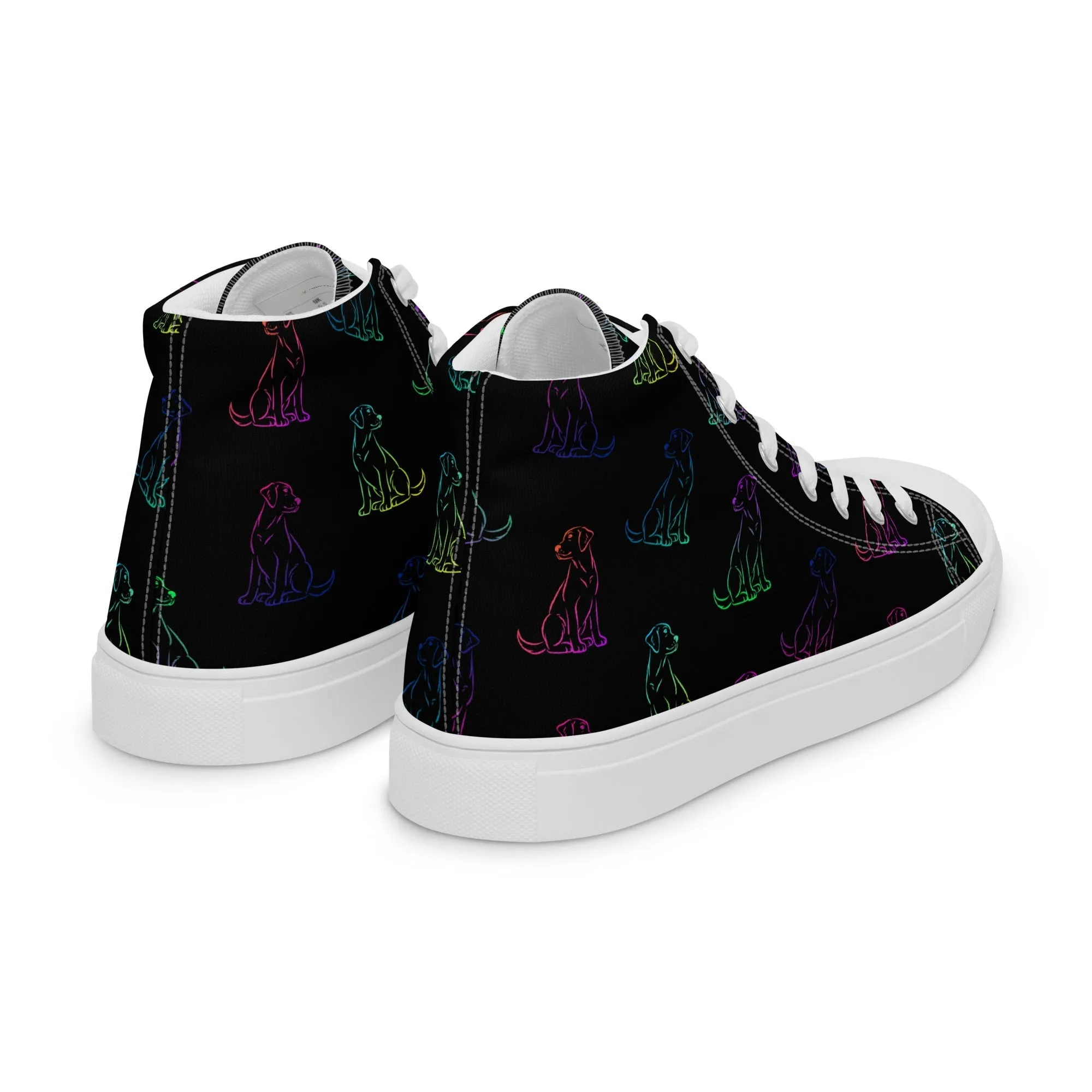 Women’s Black Rainbow Dog Sneakers