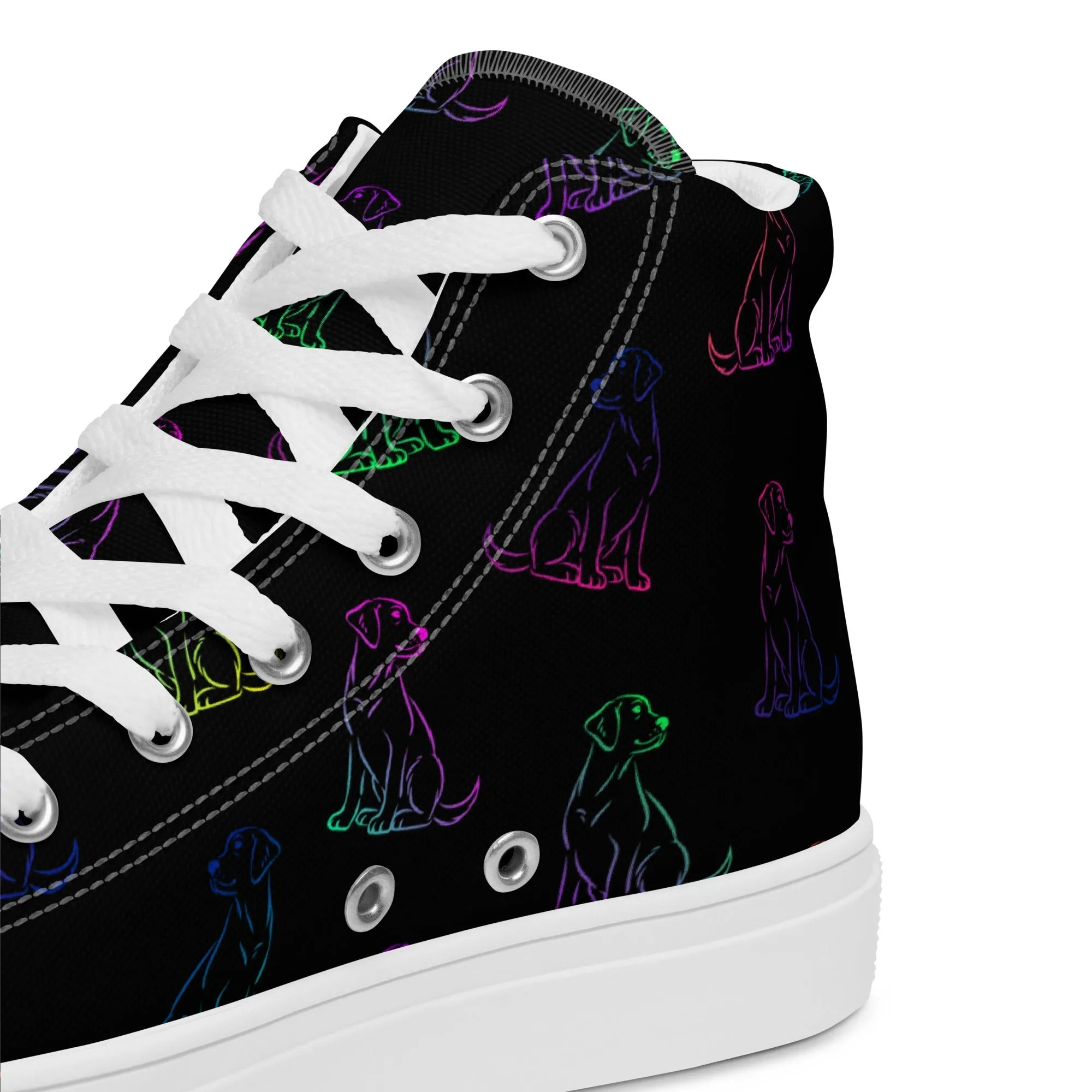 Women’s Black Rainbow Dog Sneakers