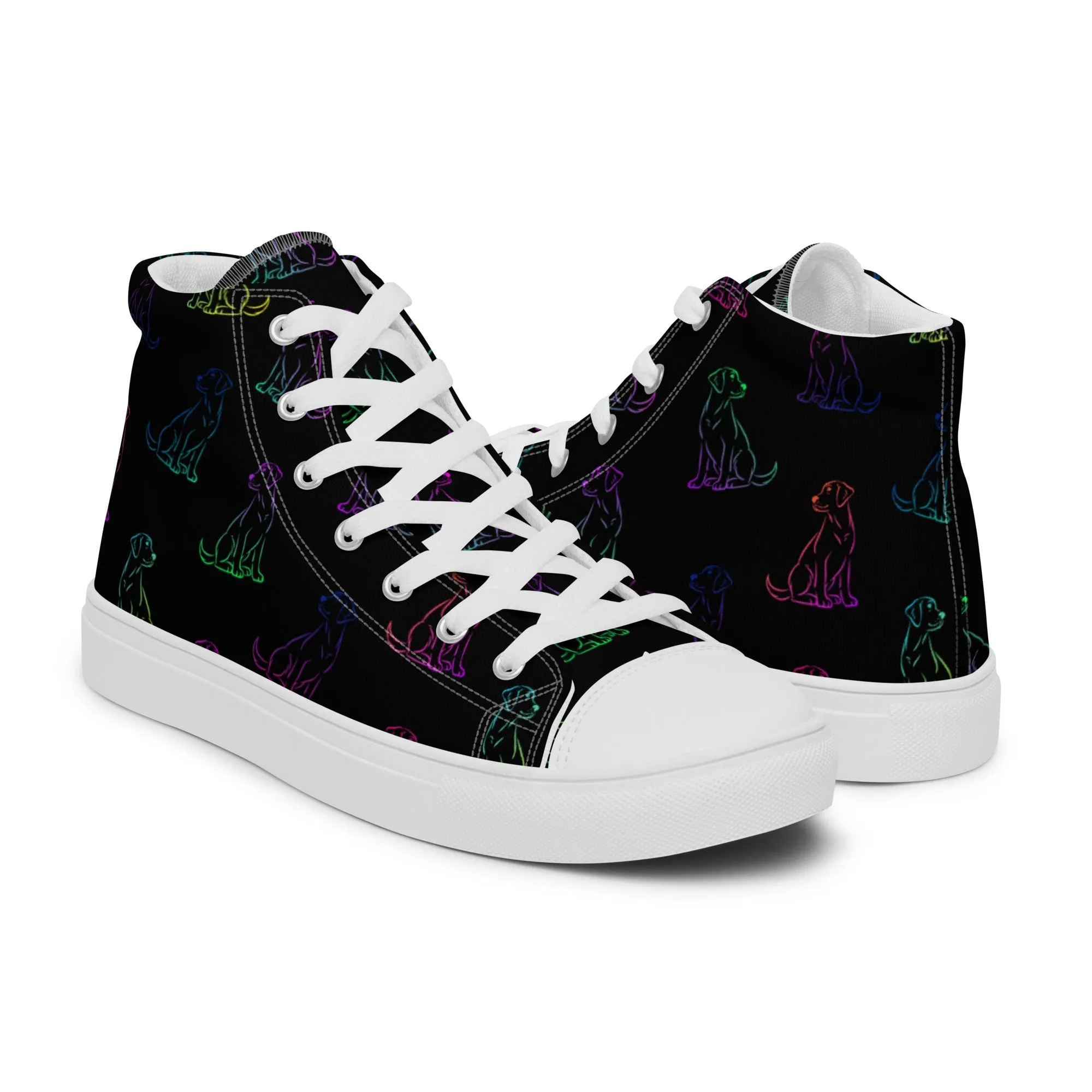 Women’s Black Rainbow Dog Sneakers