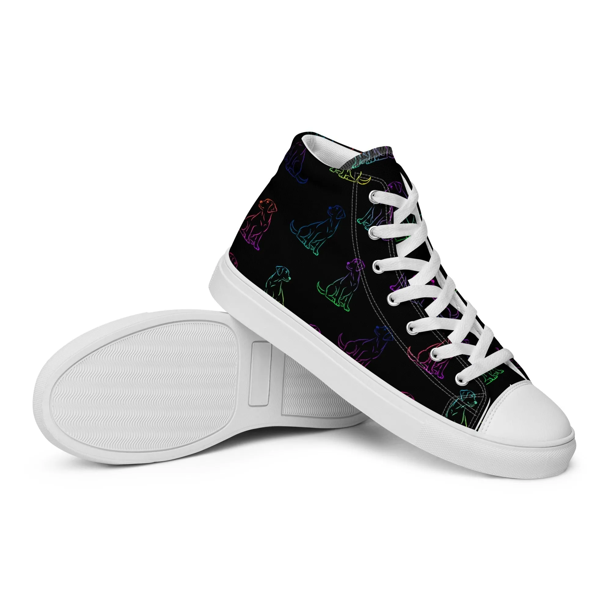Women’s Black Rainbow Dog Sneakers