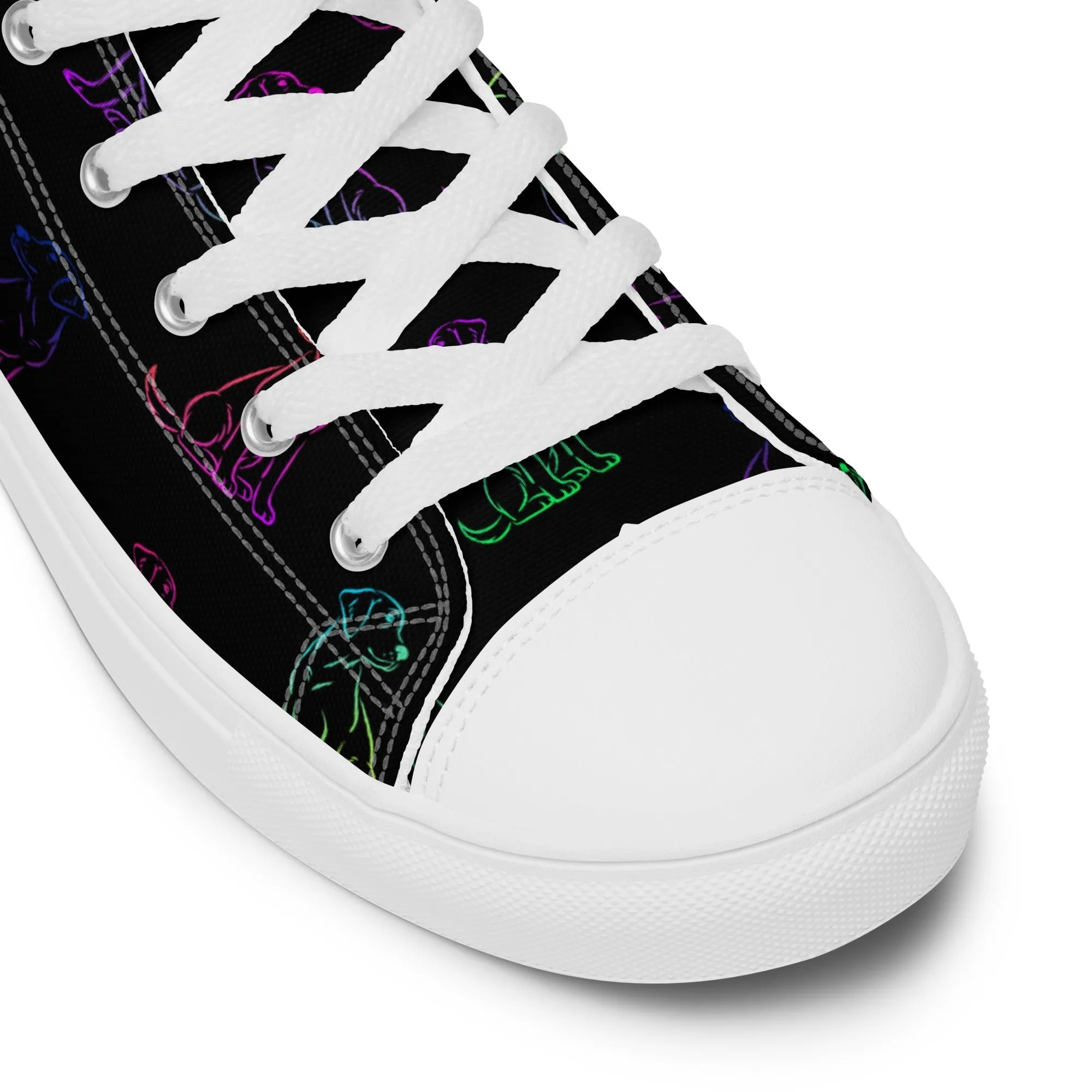 Women’s Black Rainbow Dog Sneakers
