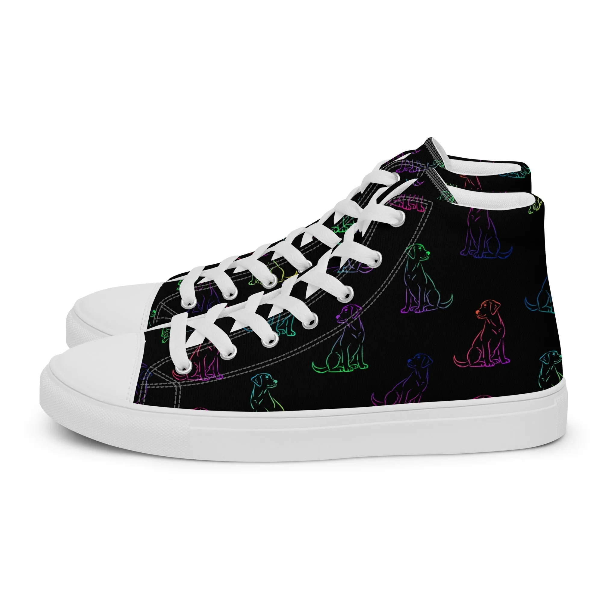 Women’s Black Rainbow Dog Sneakers
