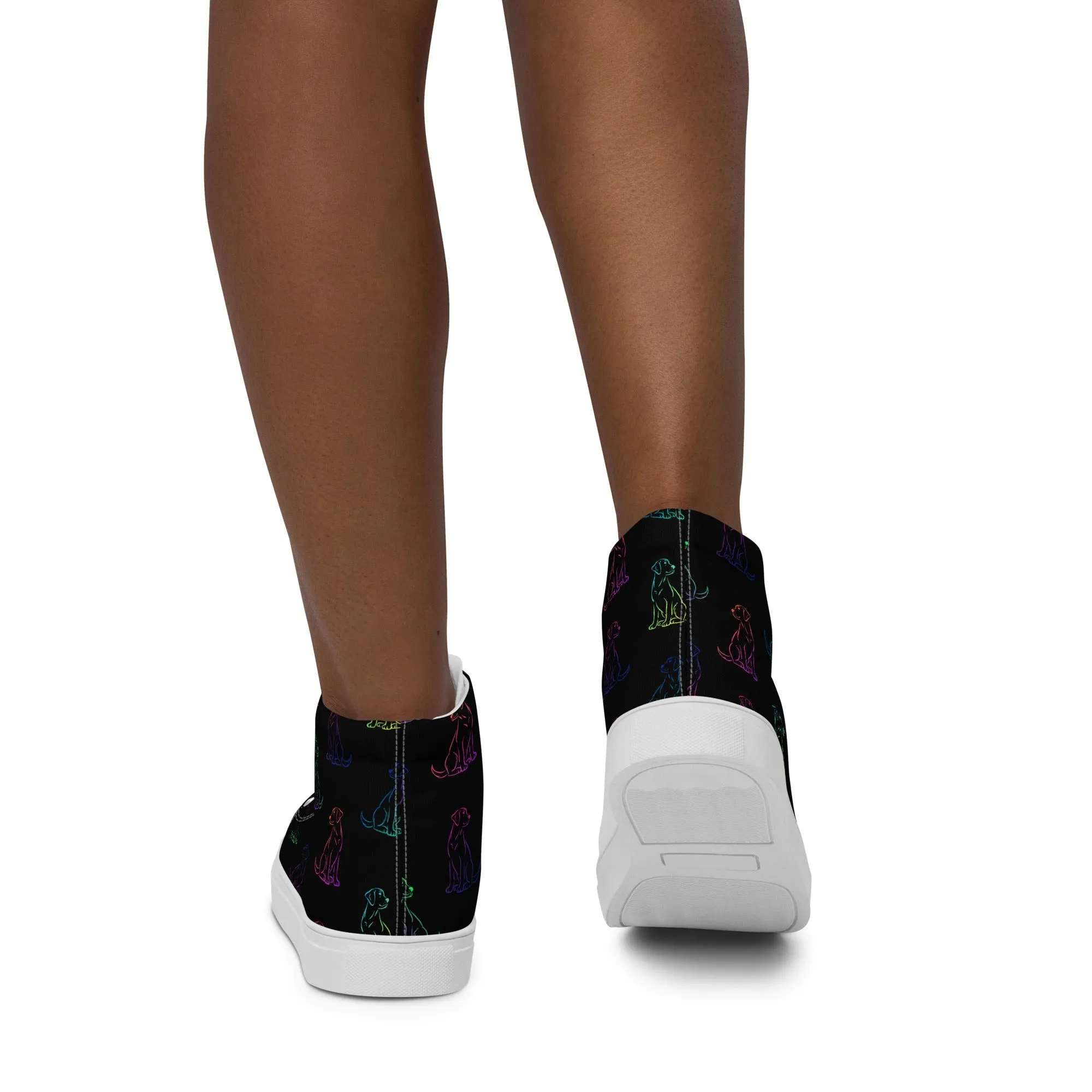 Women’s Black Rainbow Dog Sneakers