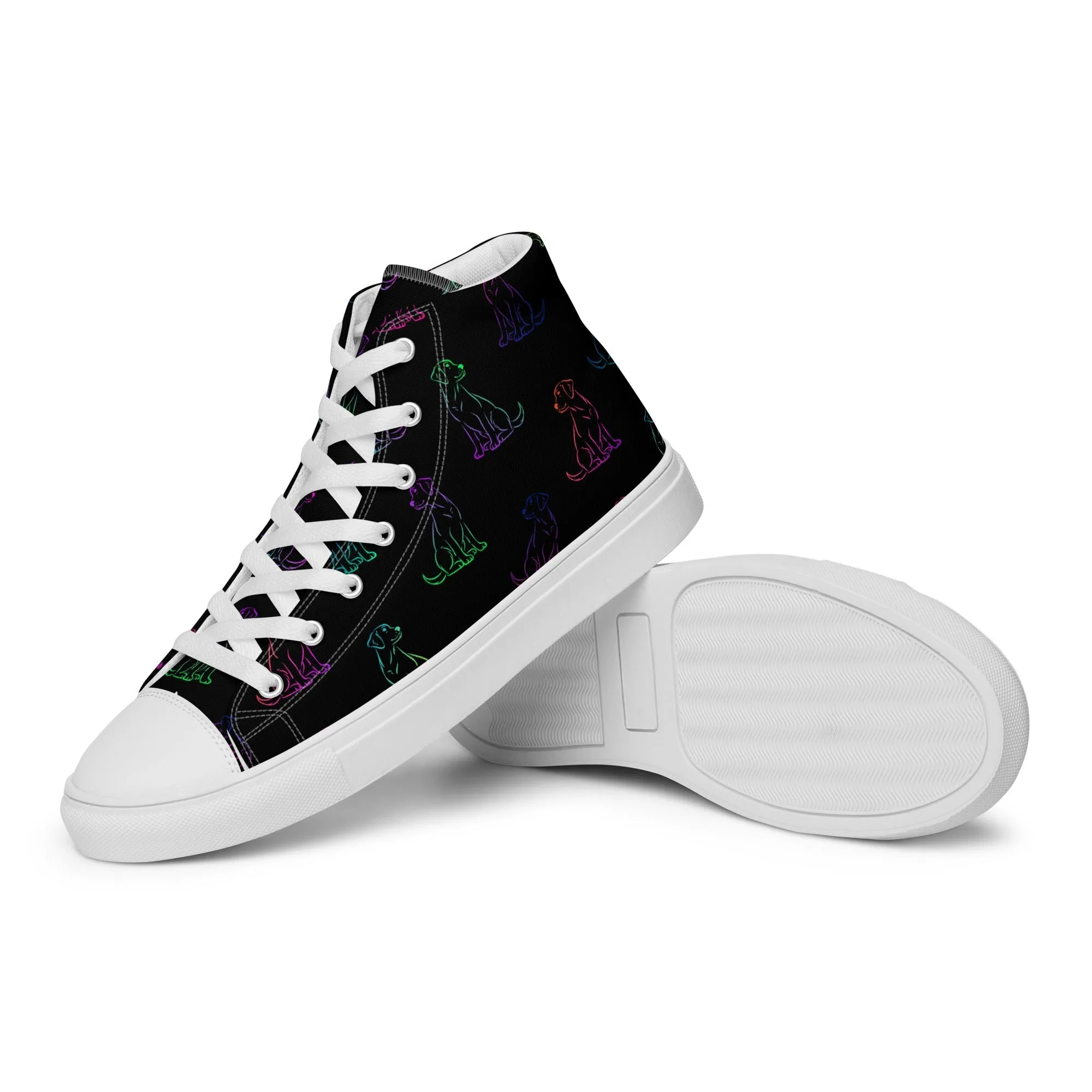 Women’s Black Rainbow Dog Sneakers