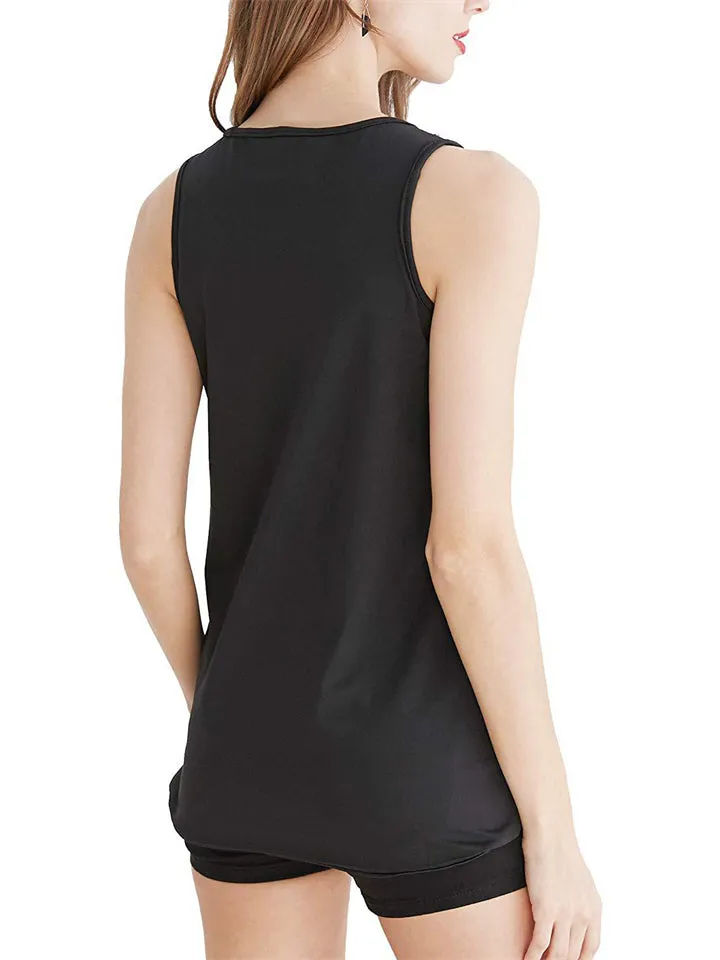 Women's Fashionable Sleeveless Sparkly Sequined Vest Tops