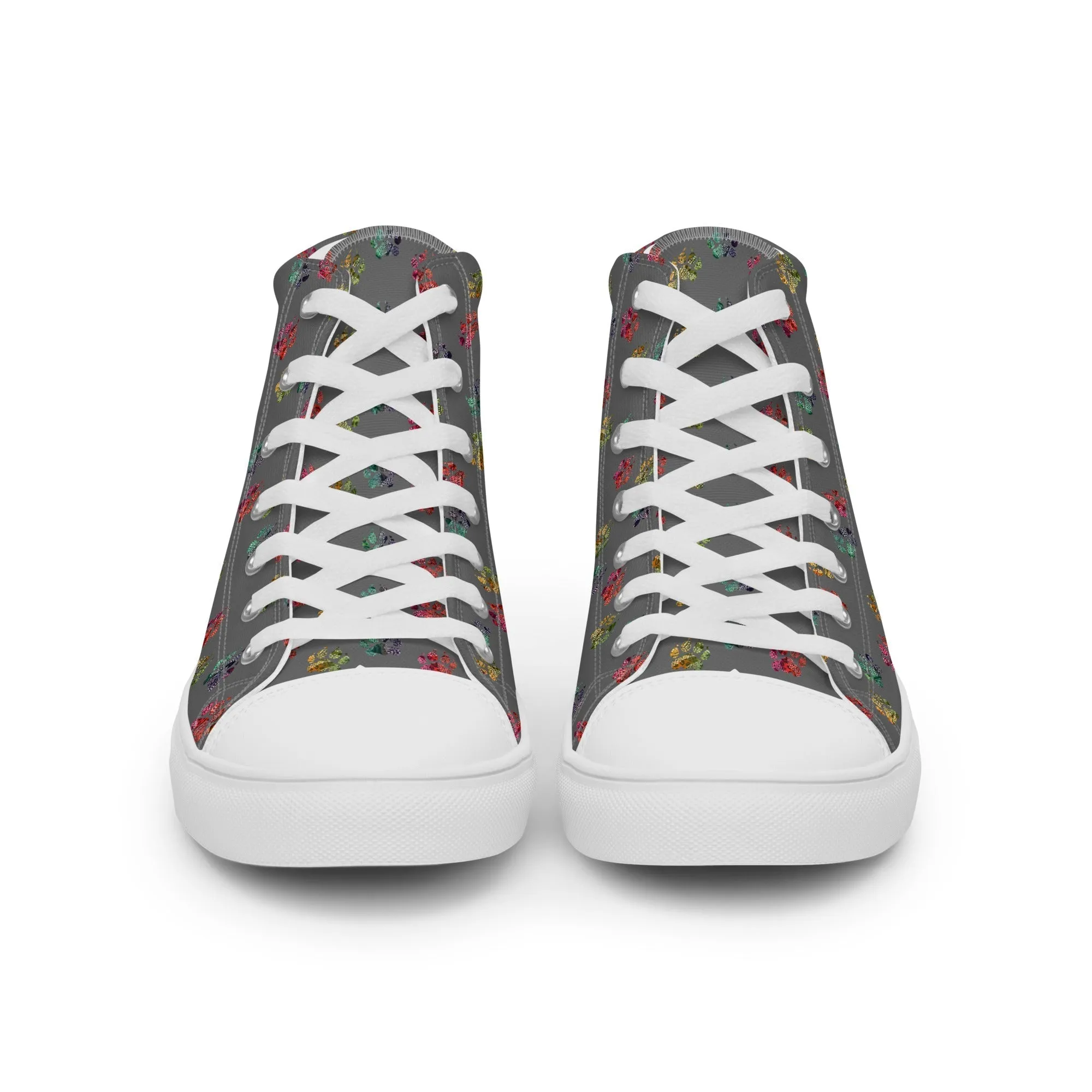 Women’s Grey Paw Prints Sneakers