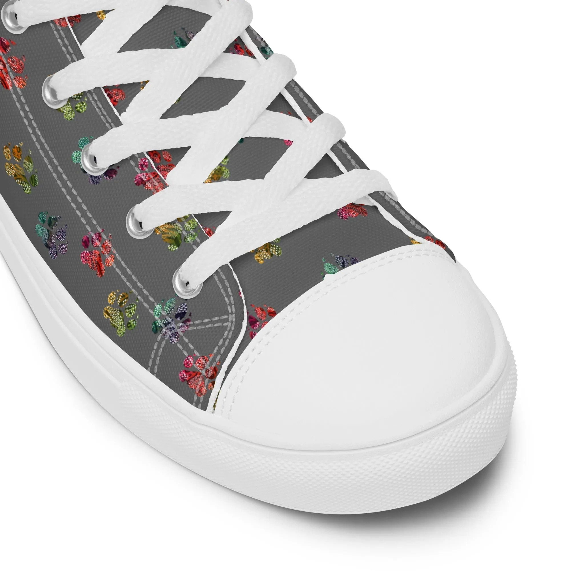 Women’s Grey Paw Prints Sneakers