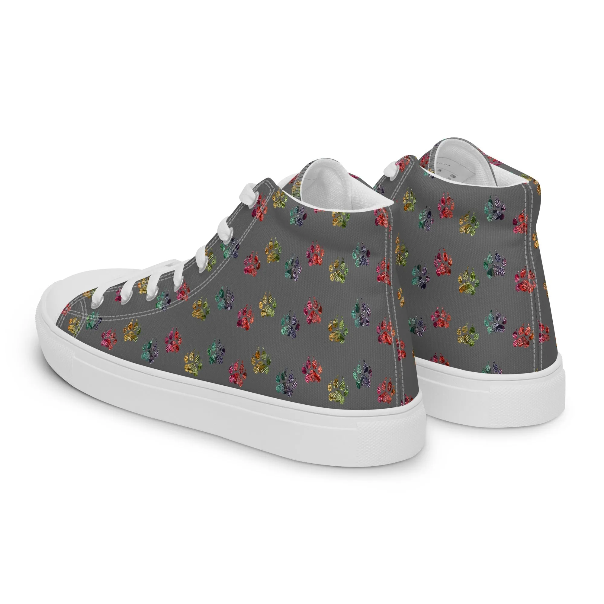 Women’s Grey Paw Prints Sneakers