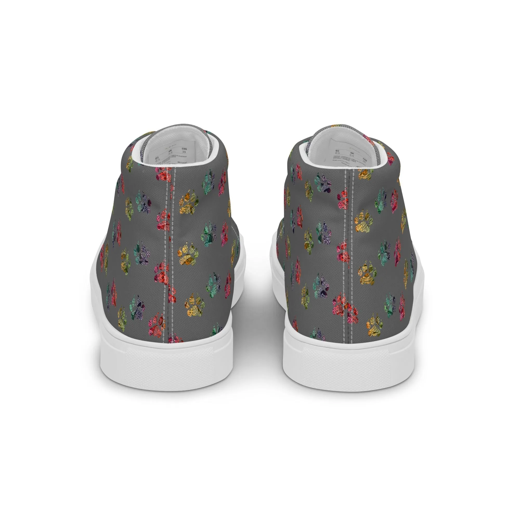 Women’s Grey Paw Prints Sneakers