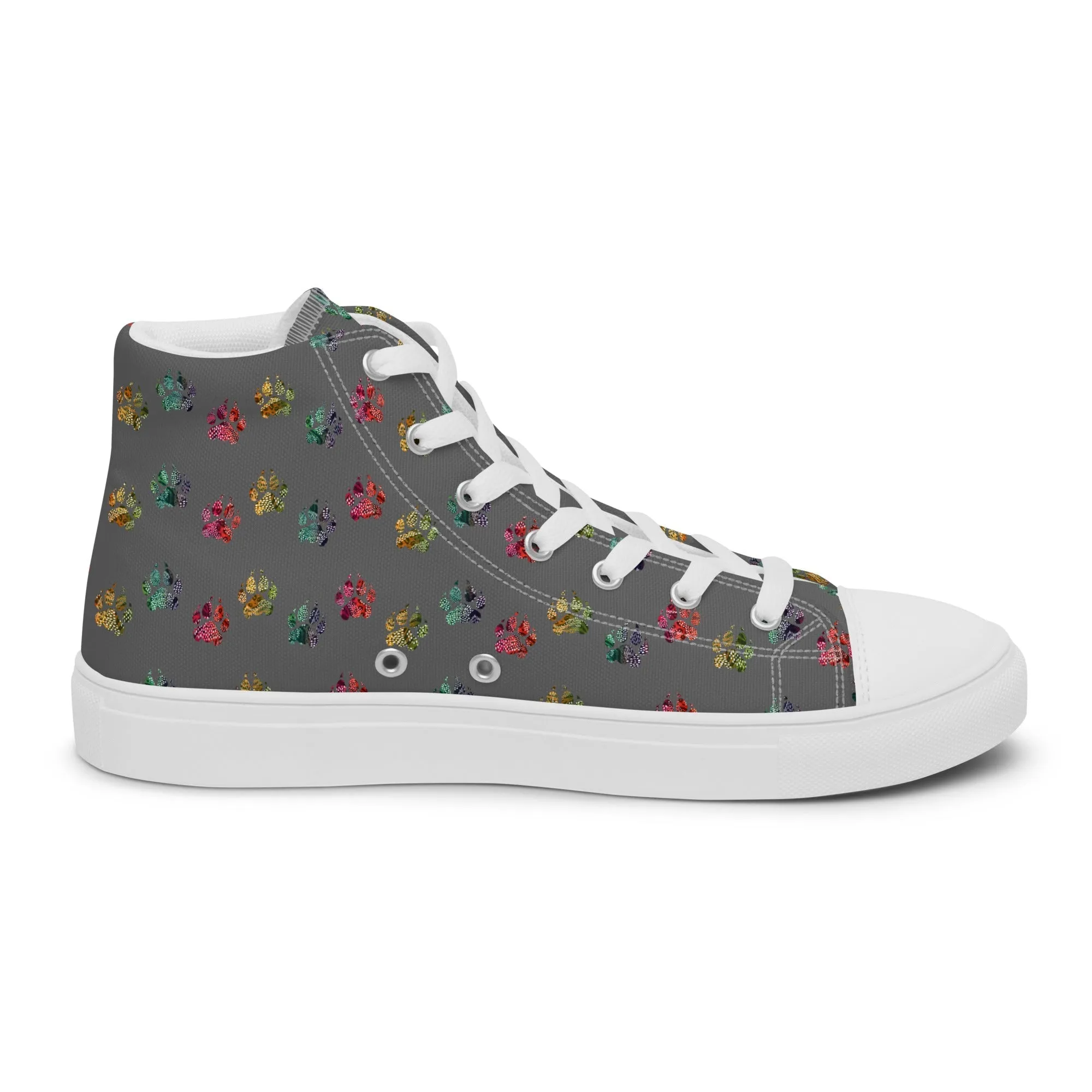 Women’s Grey Paw Prints Sneakers